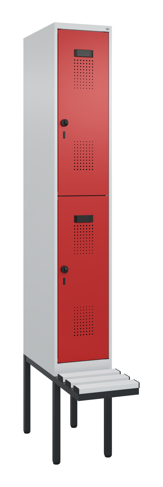 C+P Doppelstock-Spind Evolo PLUS, Bank, 2 Fächer, 