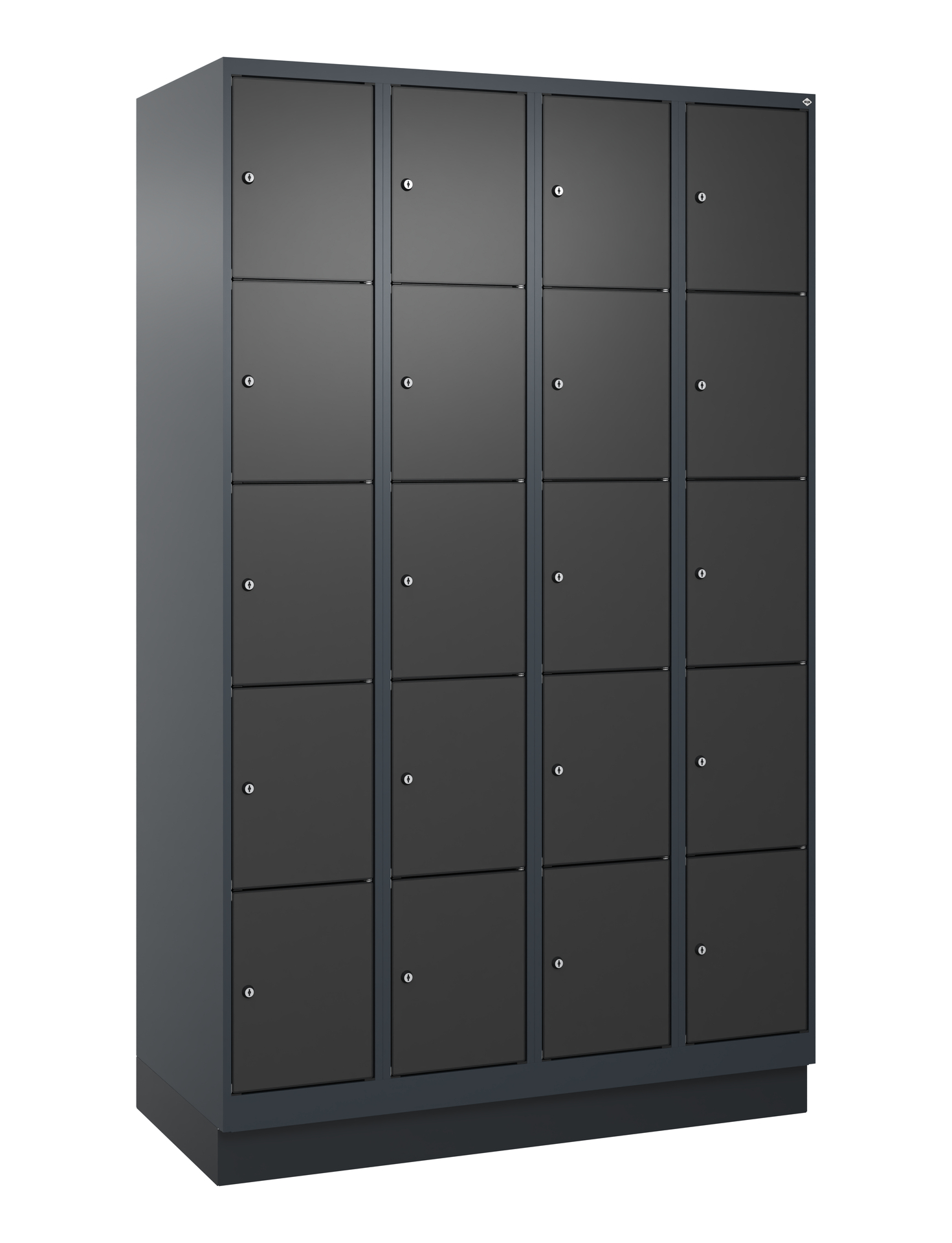 C+P Schlie�fachschrank Evolo PLUS, Sockel, 20 F�cher, 1950x1200x500mm