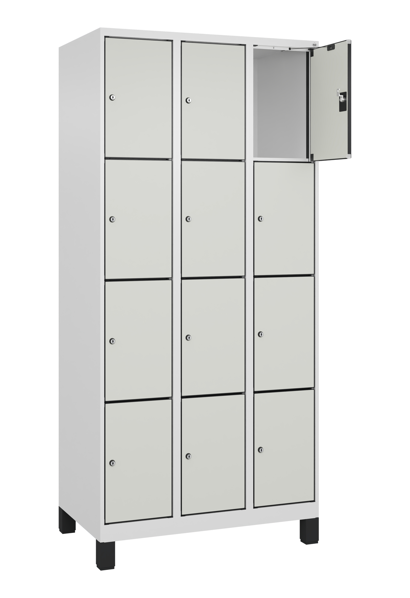 C+P Schlie�fachschrank Evolo PLUS, F��e, 12 F�cher, 1950x900x500mm