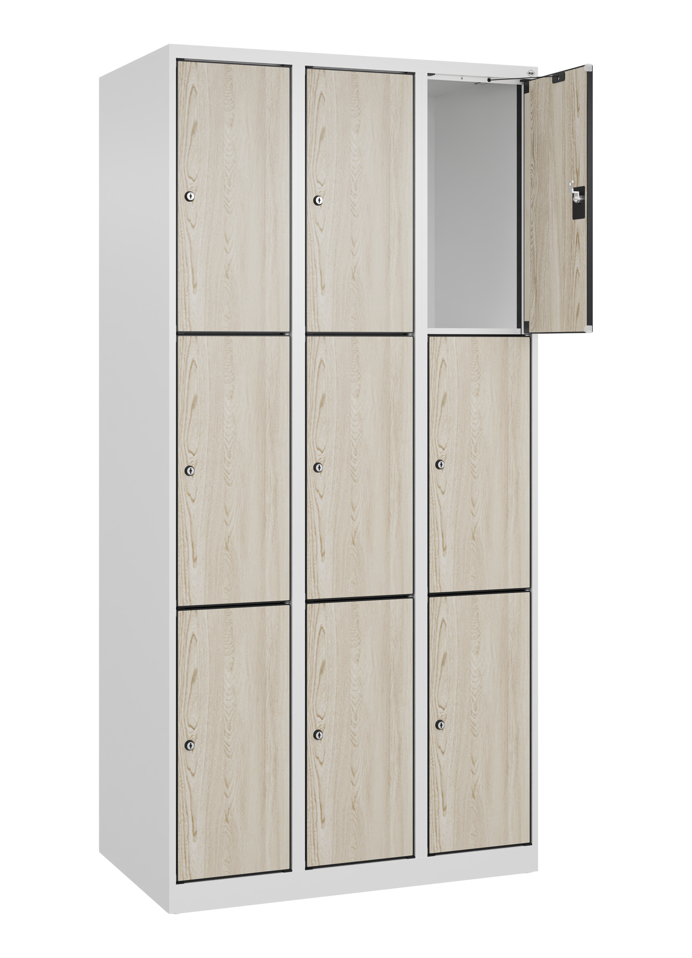 C+P Schlie�fachschrank Evolo PLUS, 9 F�cher, 1850x900x500mm