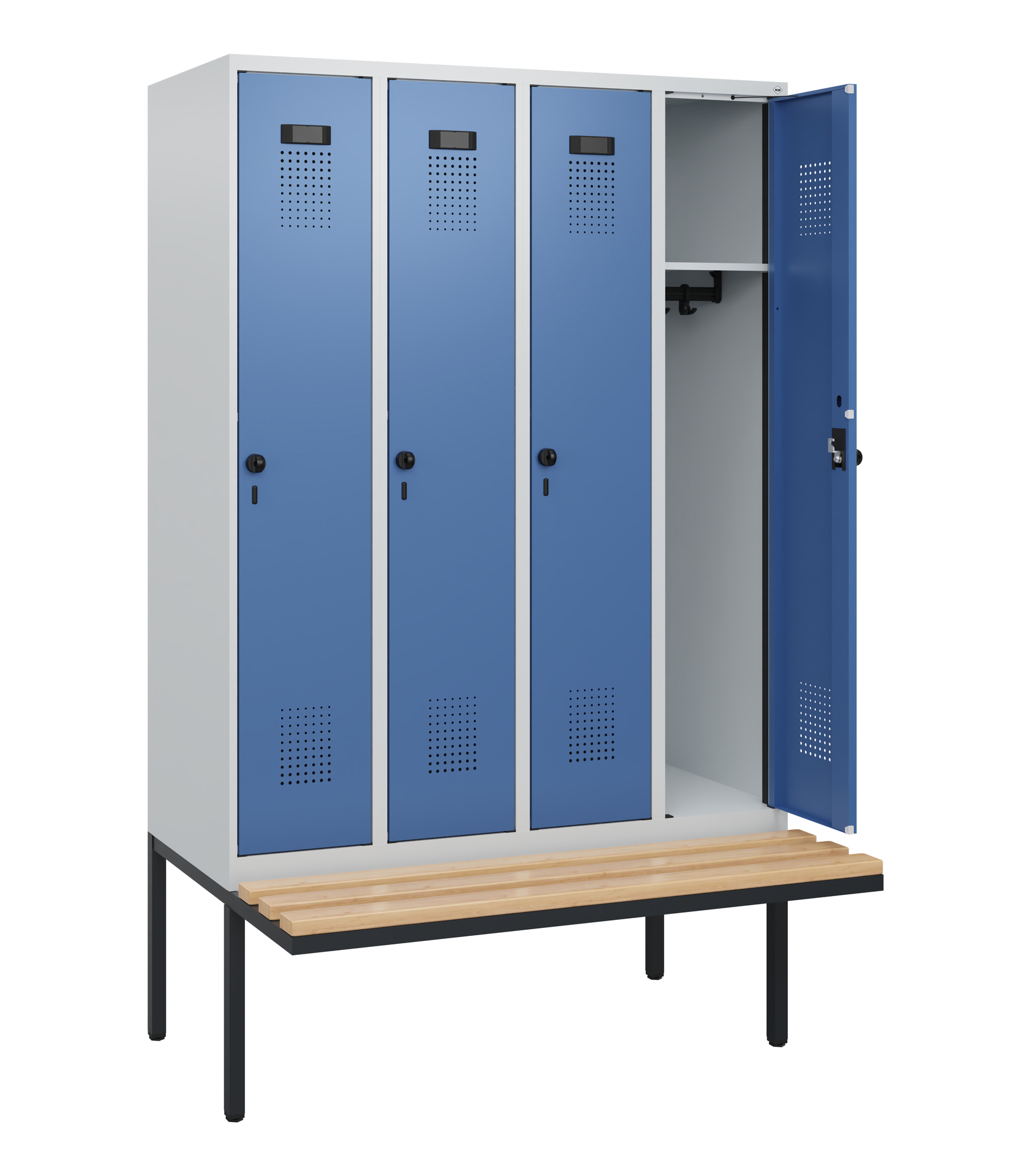 C+P Spind Evolo PLUS, Bank, 4 Abteile, 1950x1200x8
