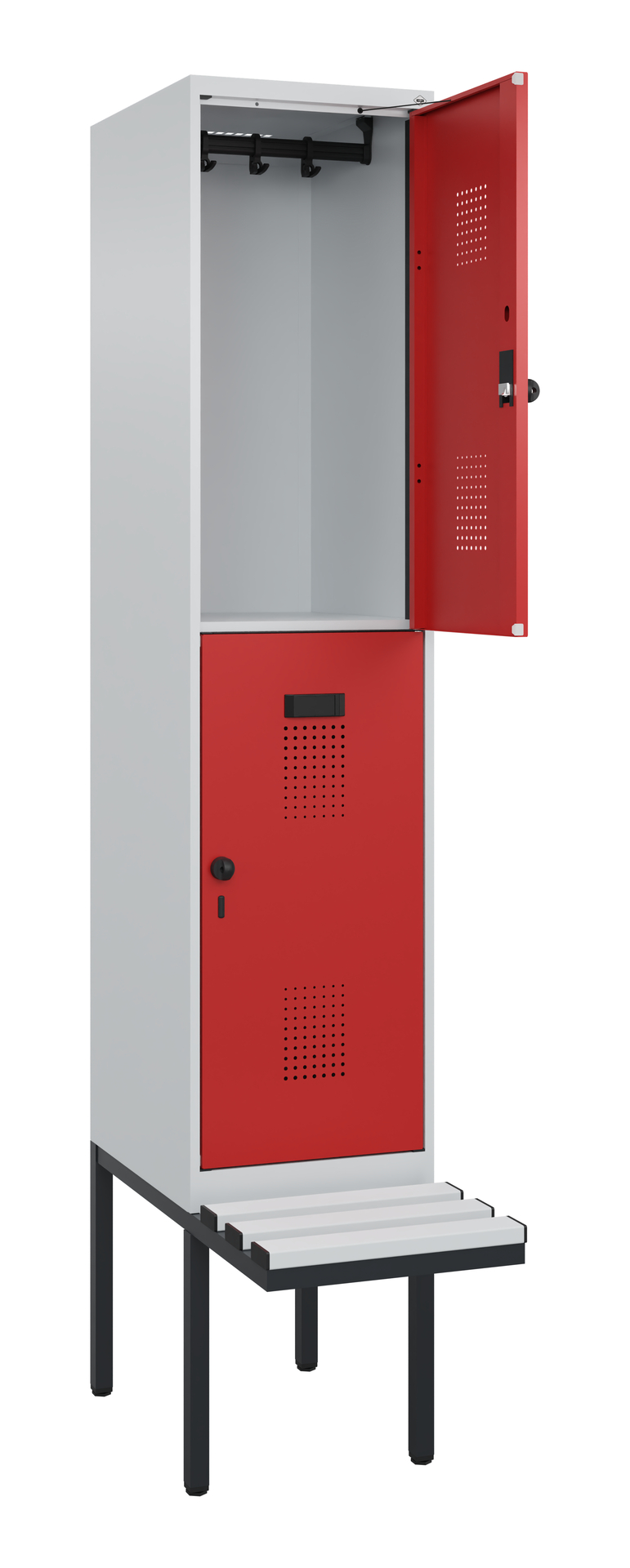 C+P Doppelstock-Spind Evolo PLUS, Bank, 2 Fächer, 