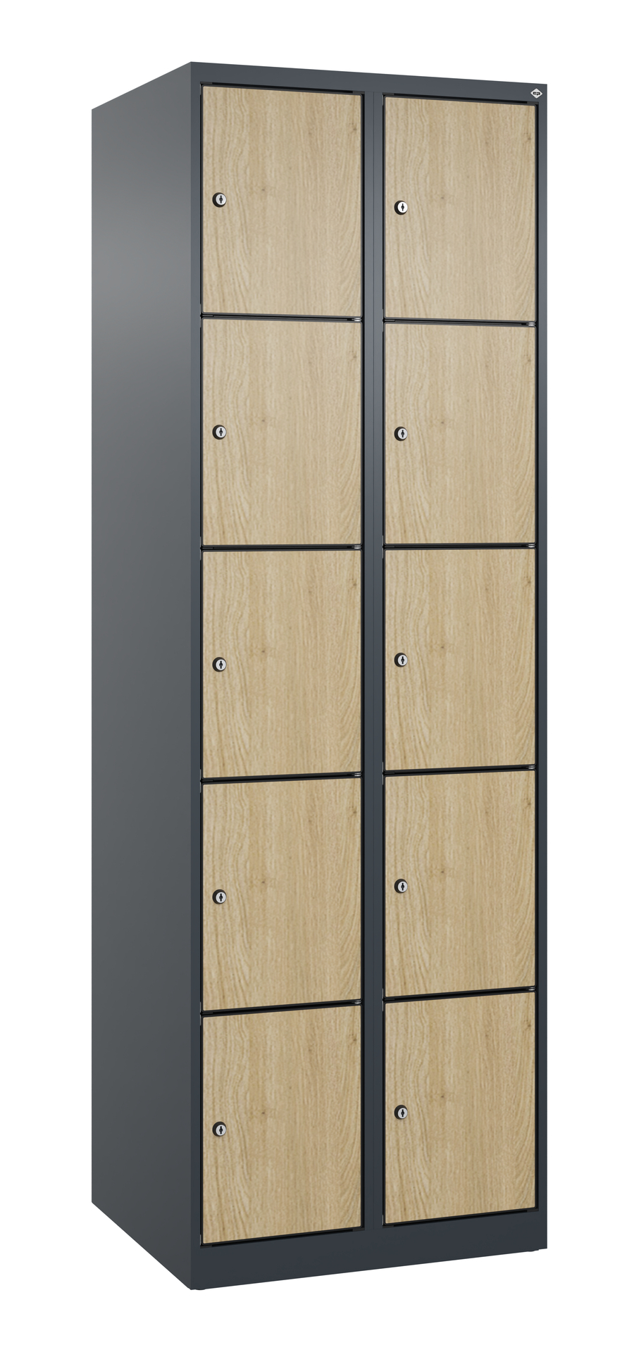 C+P Schlie�fachschrank Evolo PLUS, 10 F�cher, 1850x600x500mm