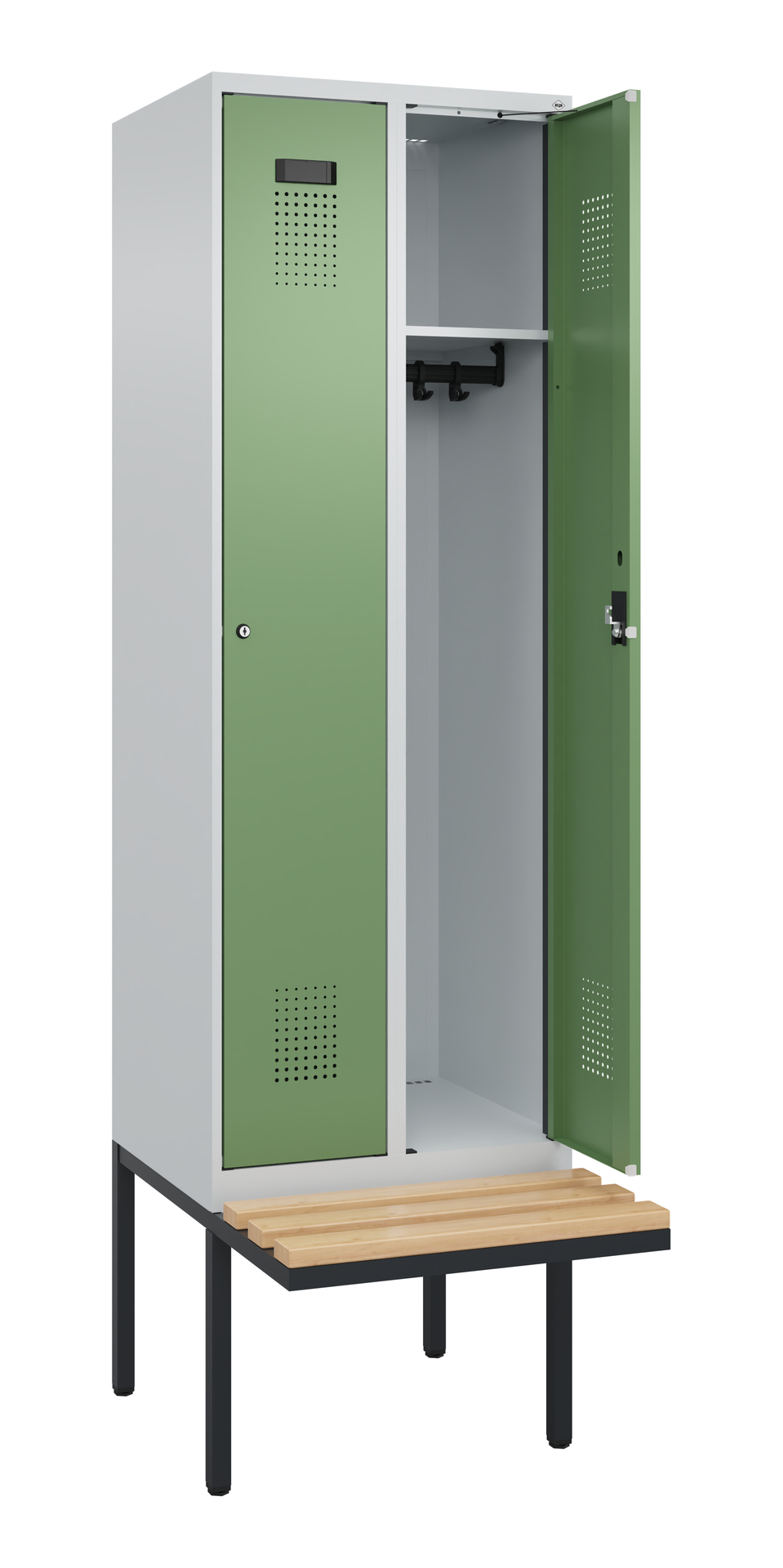 C+P Spind Evolo PLUS, Bank, 2 Abteil, 2120x600x815
