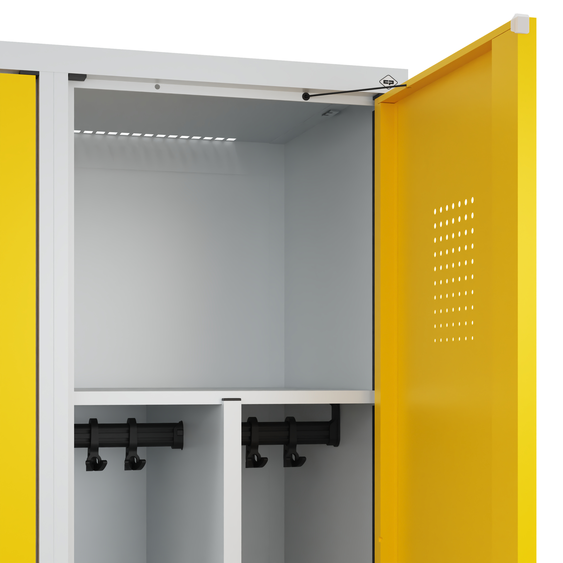 C+P Spind Evolo PLUS, Bank, 2 Abteile, 2120x800x815mm