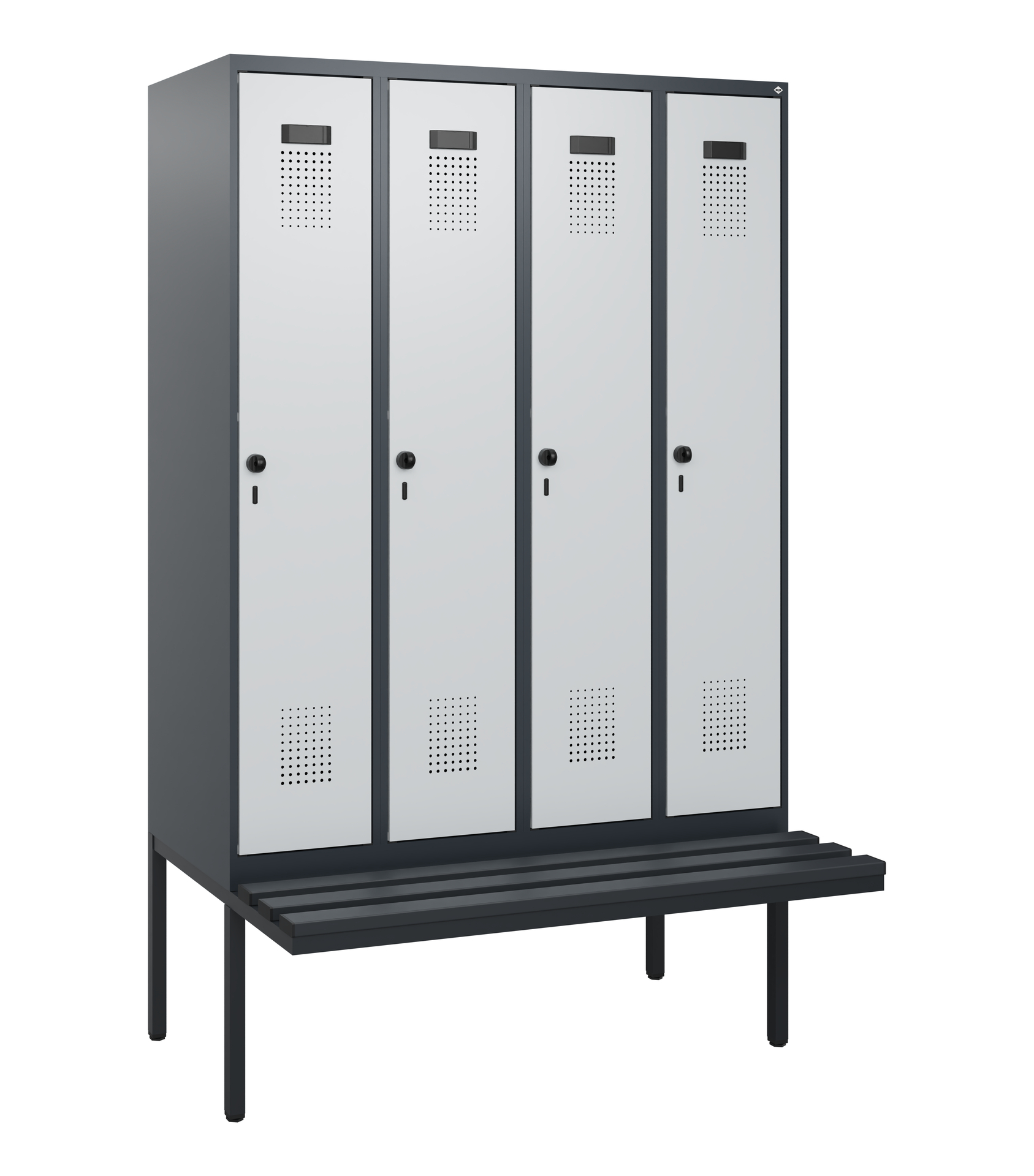 C+P Spind Evolo PLUS, Bank, 4 Abteile, 1950x1200x8