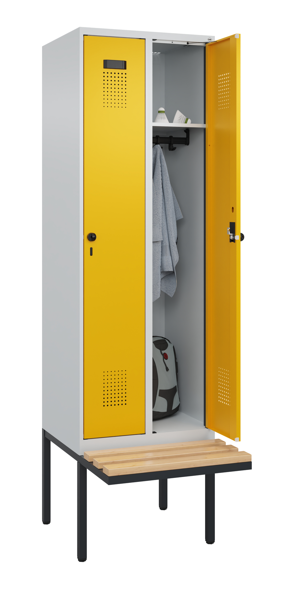 C+P Spind Evolo PLUS, Bank, 2 Abteil, 2120x600x815