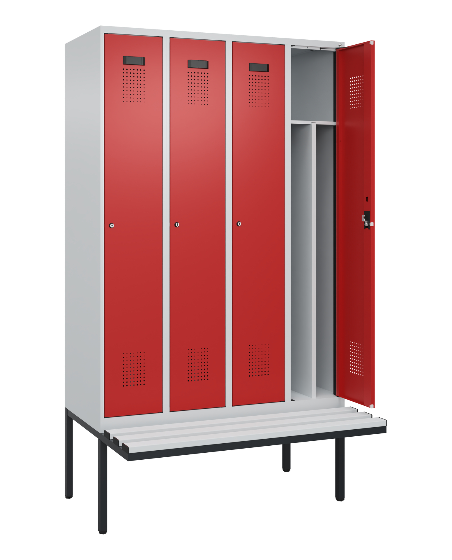 C+P Spind Evolo PLUS, Bank, 4 Abteile, 2120x1200x8