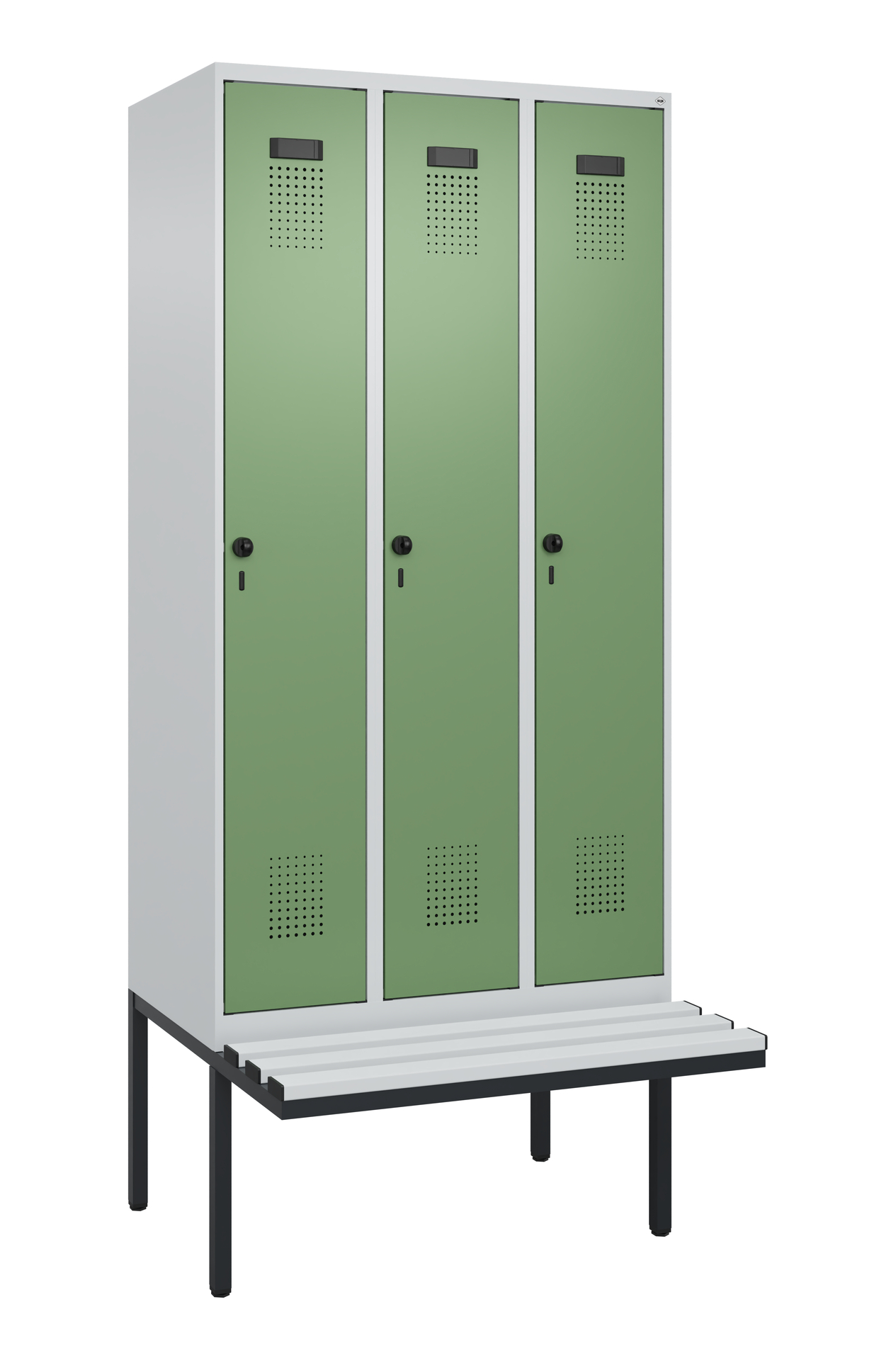 C+P Spind Evolo PLUS, Bank, 3 Abteile, 2120x900x81