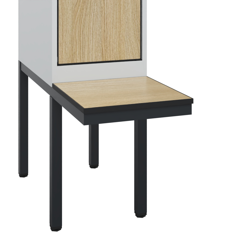 C+P PSA Schwarz-Wei�-Spind Evolo PLUS, Bank, 2 Abteile, 2120x600x815mm C+P PSA Schwarz-Wei�-Spind Evolo PLUS, Bank, 2 Abteile, 2120x600x815mm