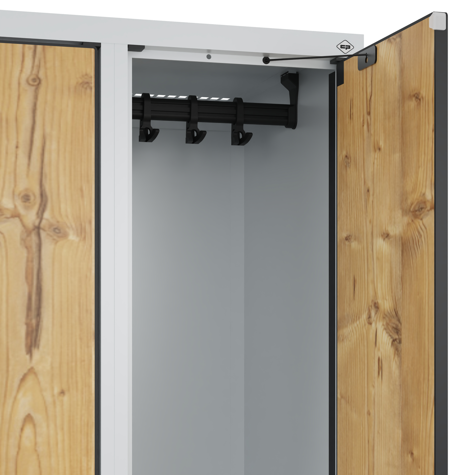 C+P Doppelst�ckiger Schulspind Evolo PLUS, 4 F�cher, 1530x600x500mm