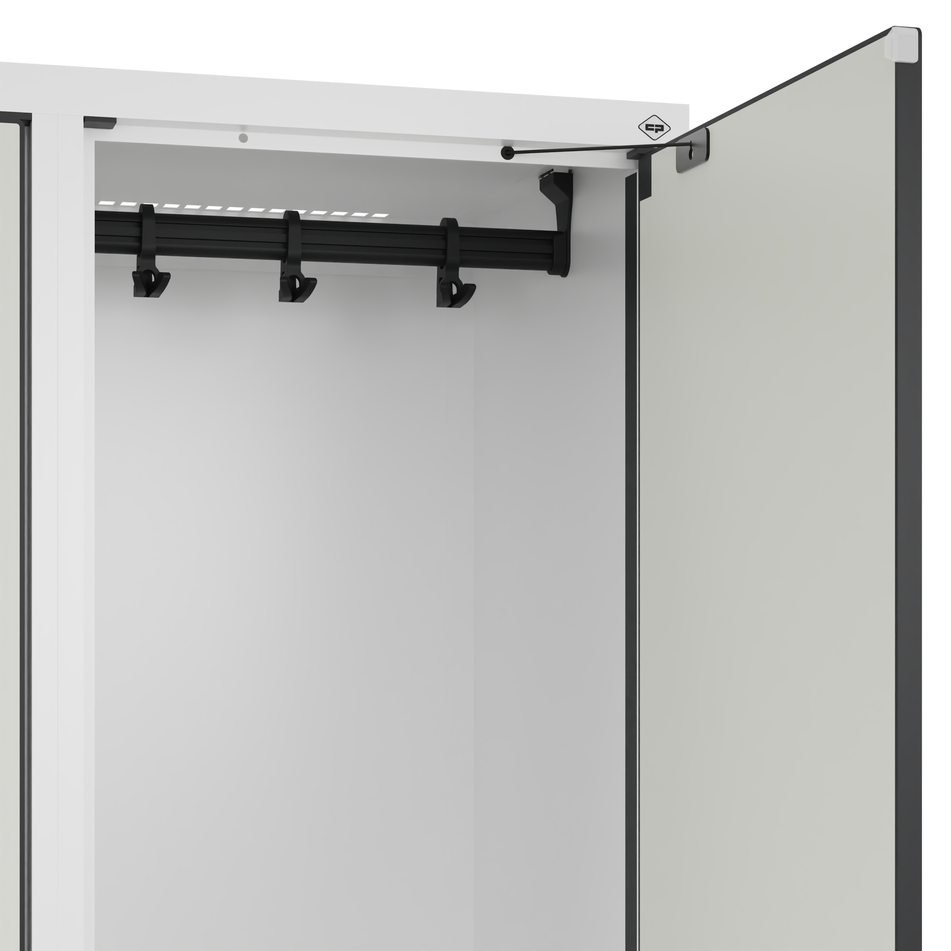 C+P Doppelst�ckiger Spind Evolo PLUS, 2 F�cher, 1950x400x500mm