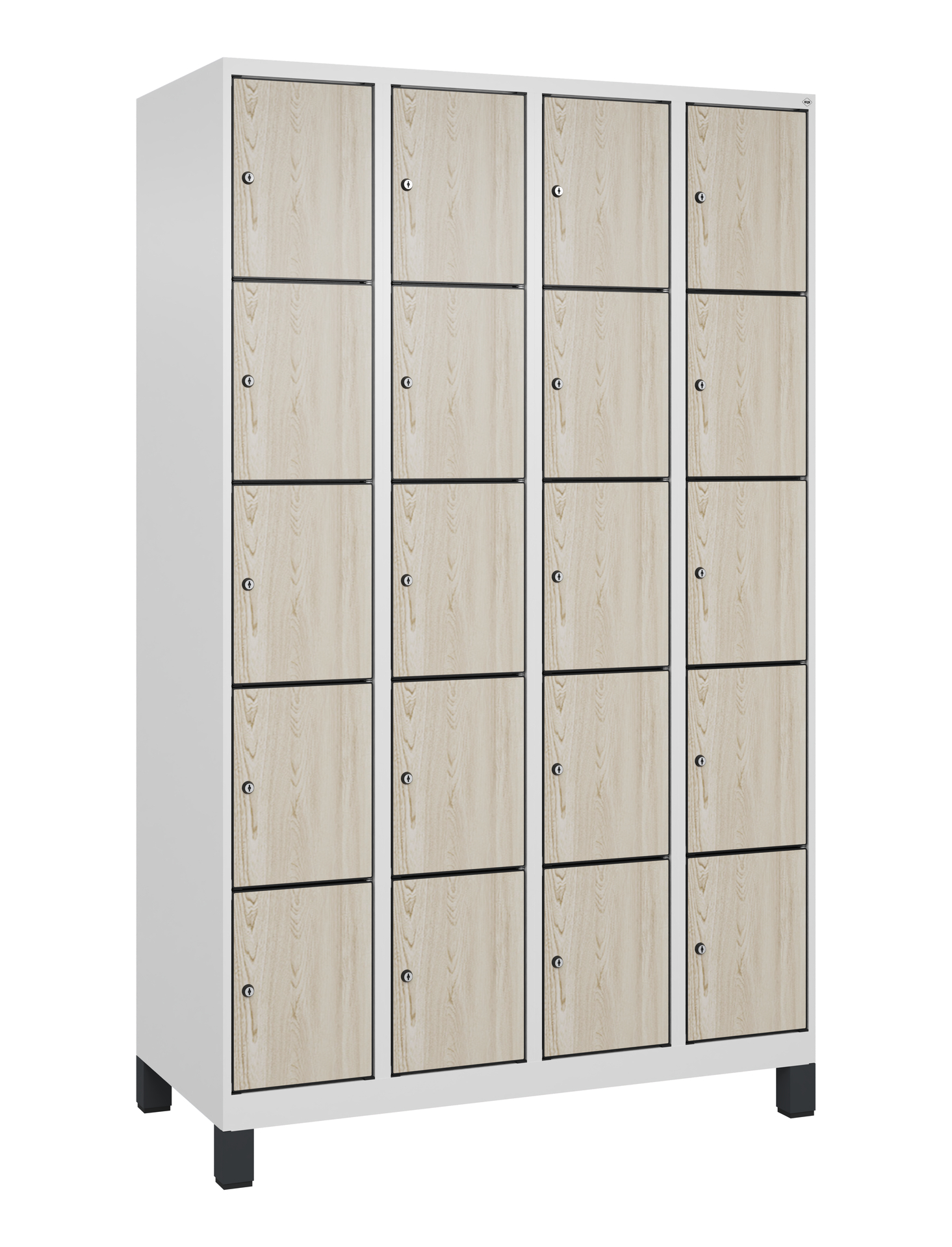 C+P Schlie�fachschrank Evolo PLUS, F��e, 20 F�cher, 1950x1200x500mm