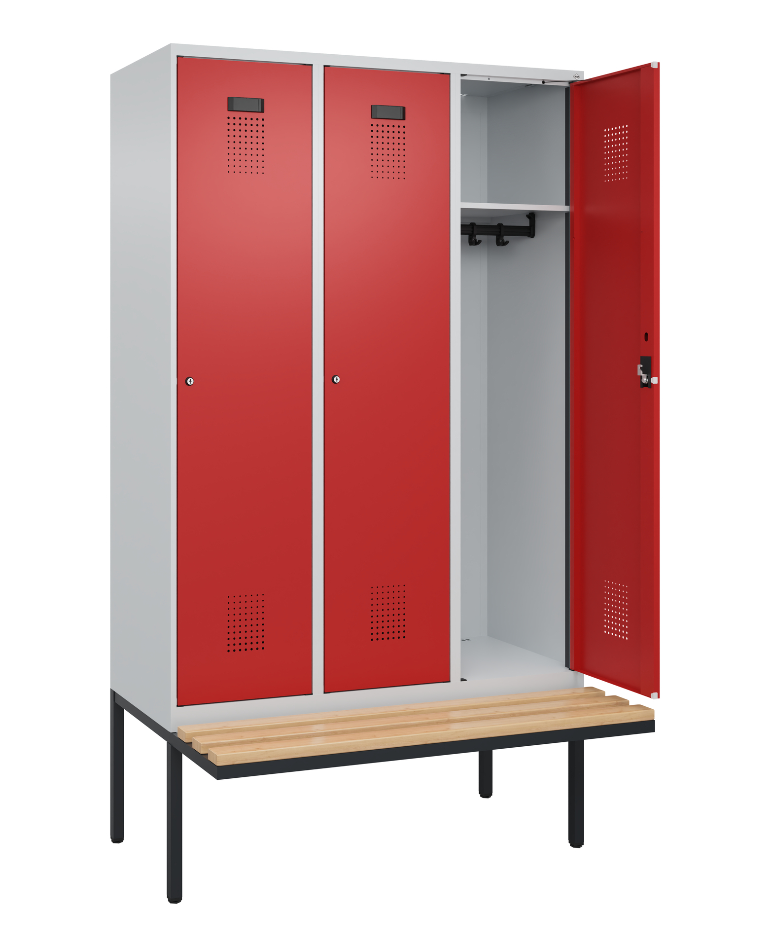 C+P Spind Evolo PLUS, Bank, 3 Abteile, 2120x1200x8