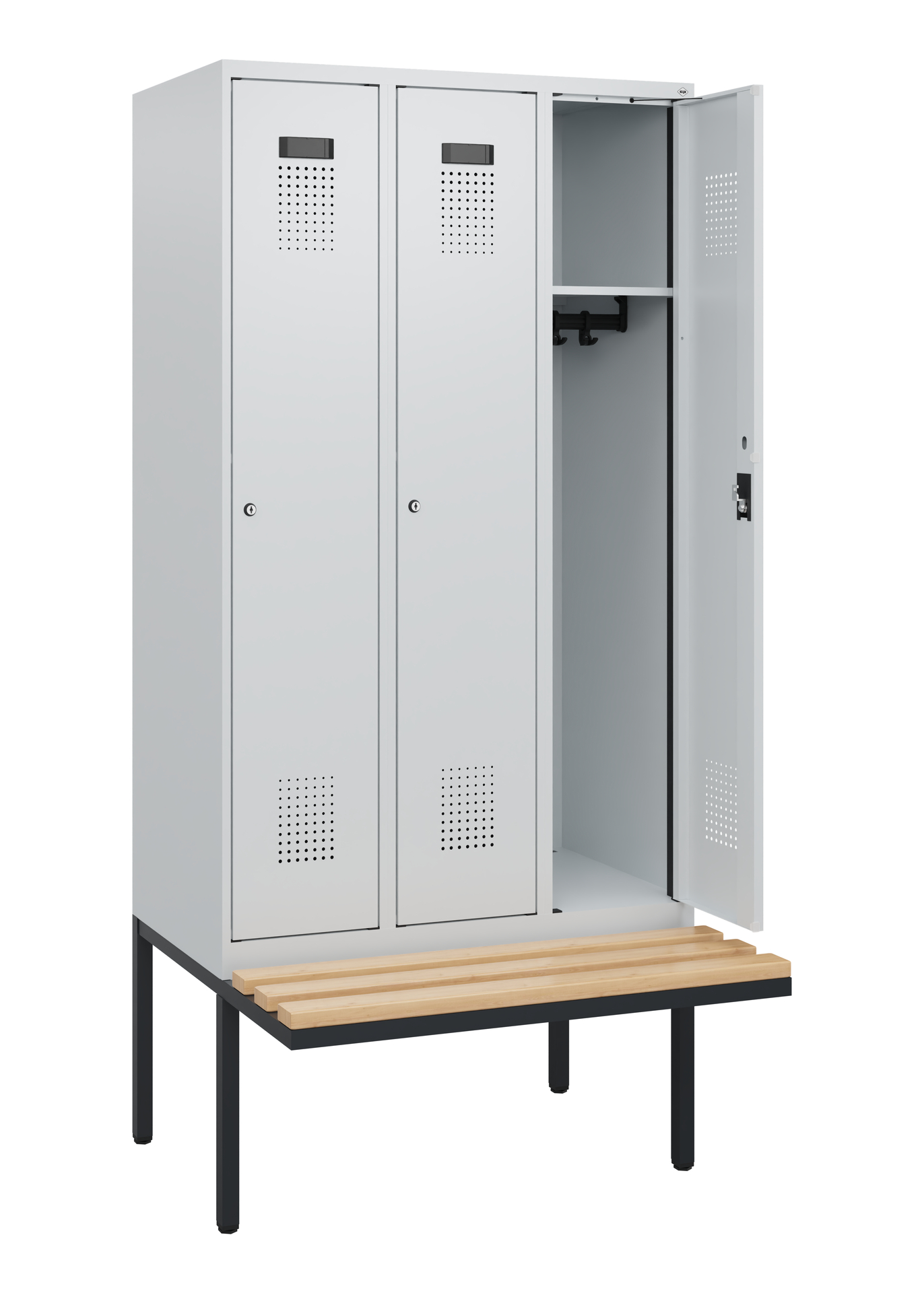 C+P Spind Evolo PLUS, Bank, 3 Abteile, 1950x900x81