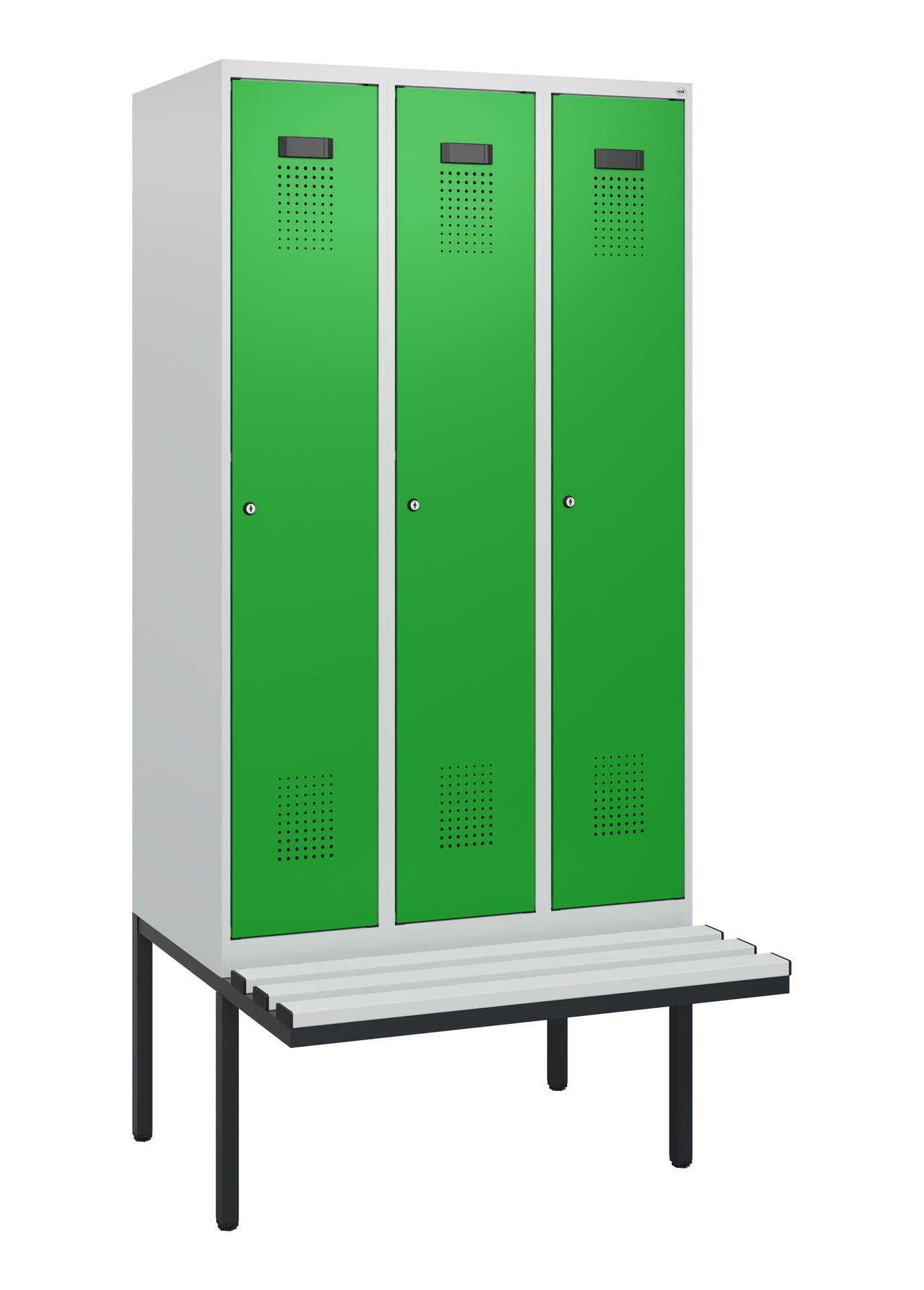 C+P Spind Evolo PLUS, Bank, 3 Abteile, 1950x900x81
