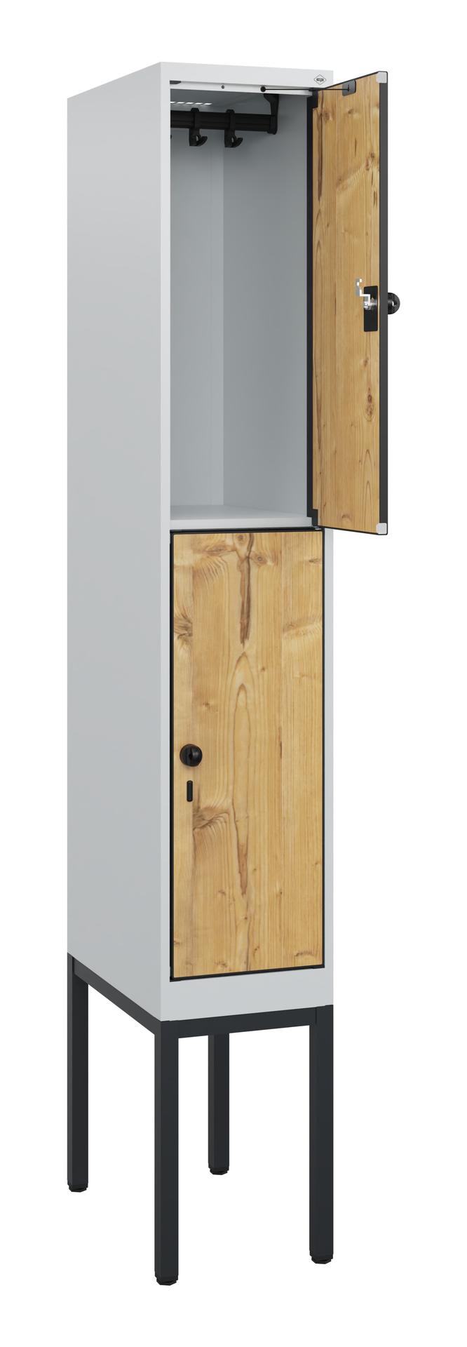 C+P Doppelst�ckiger Spind Evolo PLUS, 2 F�cher, 1950x300x500mm C+P Doppelst�ckiger Spind Evolo PLUS, 2 F�cher, 1950x300x500mm