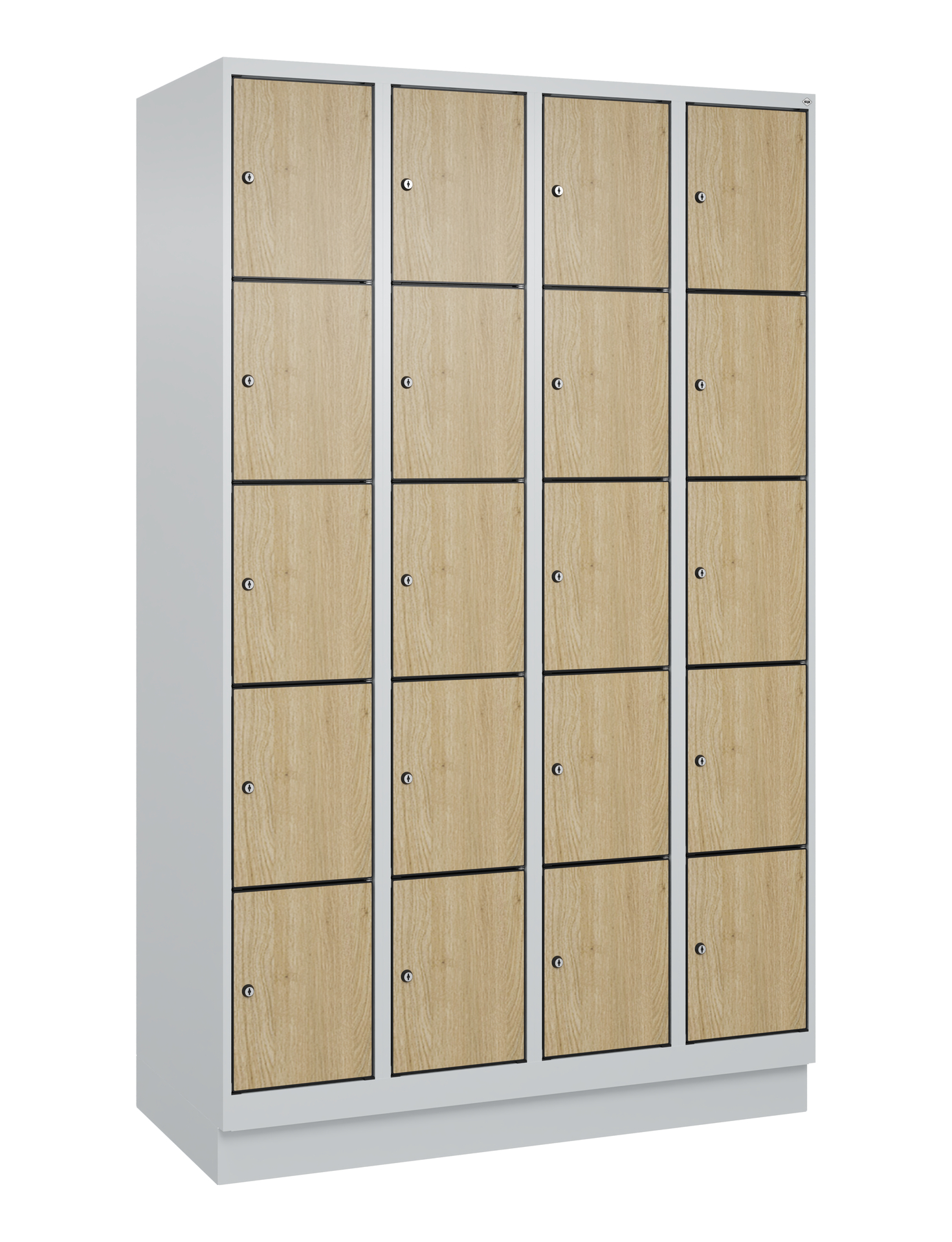 C+P Schlie�fachschrank Evolo PLUS, Sockel, 20 F�cher, 1950x1200x500mm