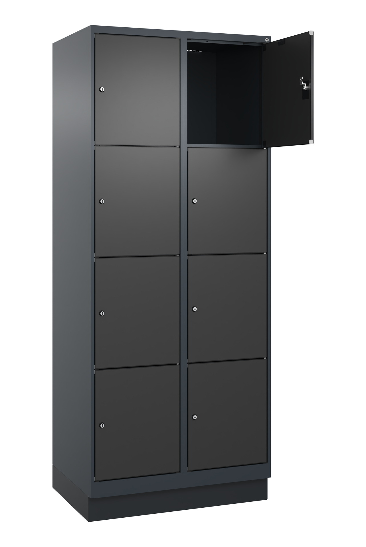 C+P Schlie�fachschrank Evolo PLUS, Sockel, 8 F�cher, 1950x800x500mm