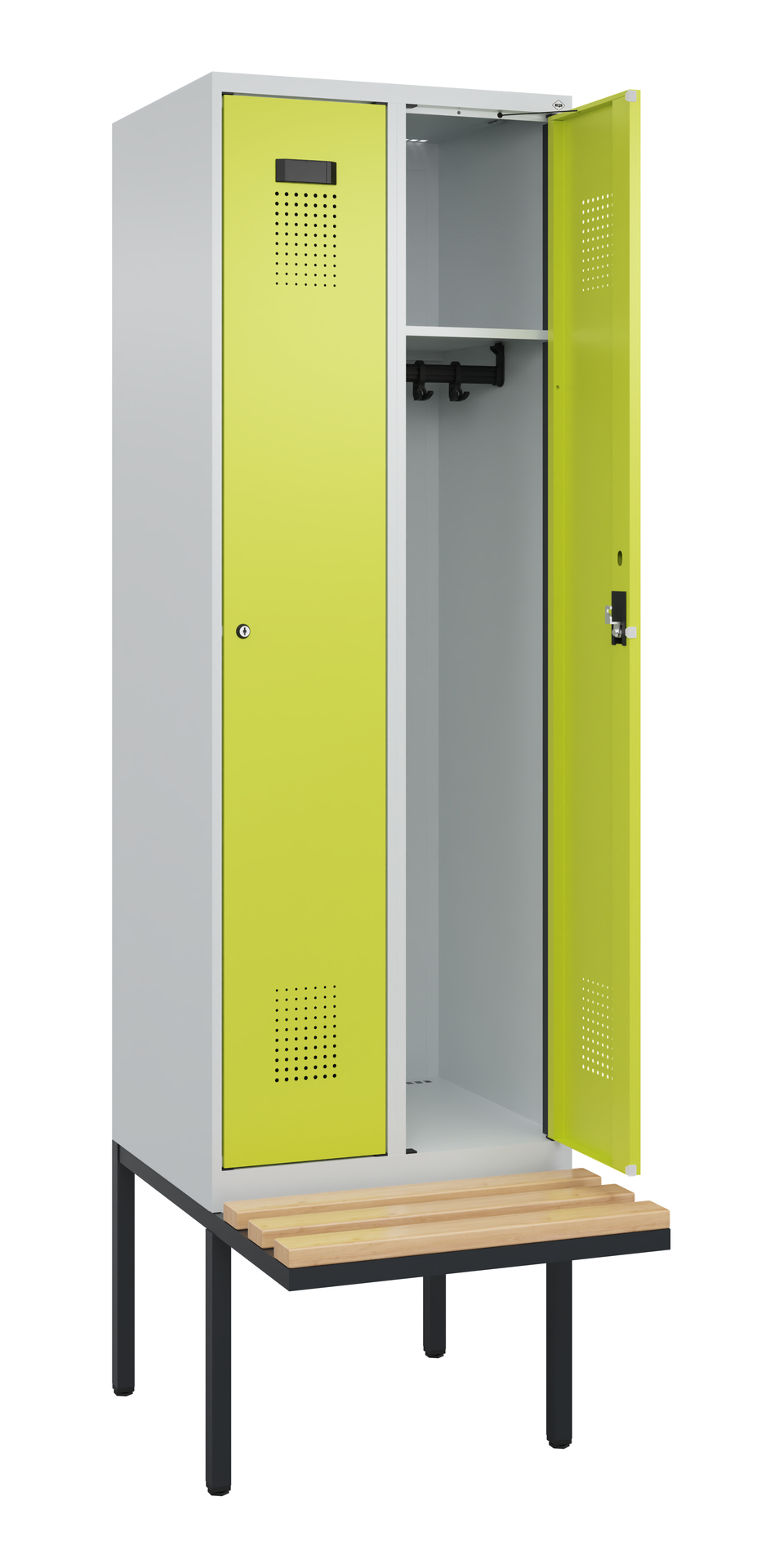 C+P Spind Evolo PLUS, Bank, 2 Abteil, 2120x600x815