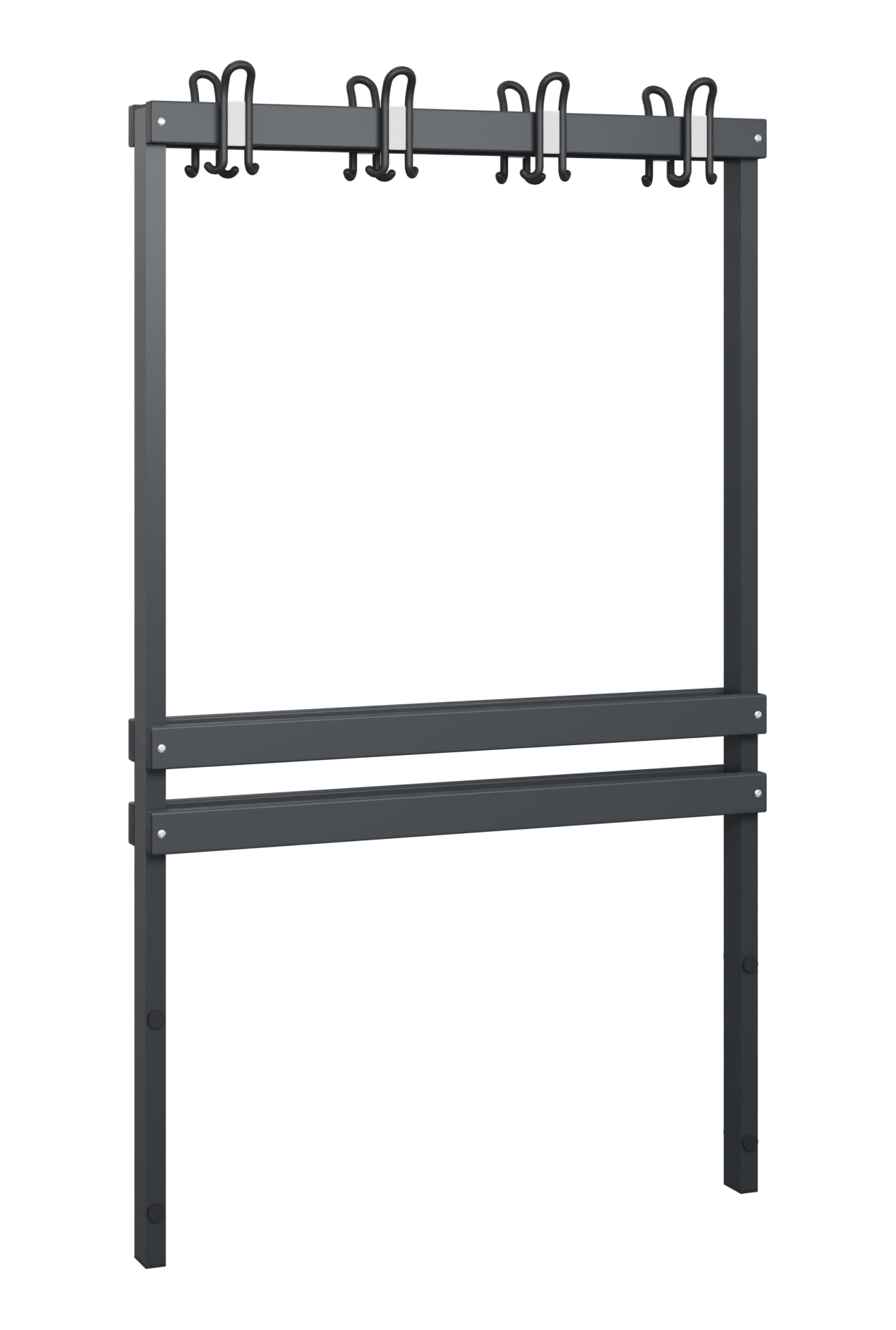 C+P Garderobenteil, 1716x1000x168mm, 7021/Schwarzgrau