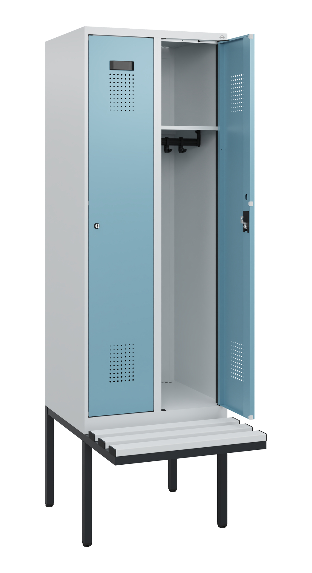 C+P Spind Evolo PLUS, Bank, 2 Abteile, 1950x600x81