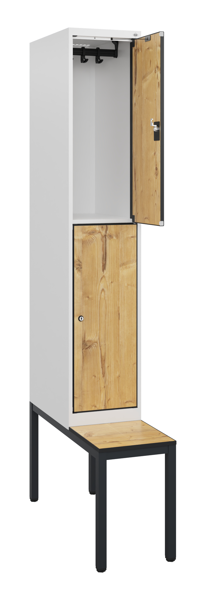 C+P Doppelst�ckiger Spind Evolo PLUS, 2 F�cher, 1950x300x815mm C+P Doppelst�ckiger Spind Evolo PLUS, 2 F�cher, 1950x300x815mm