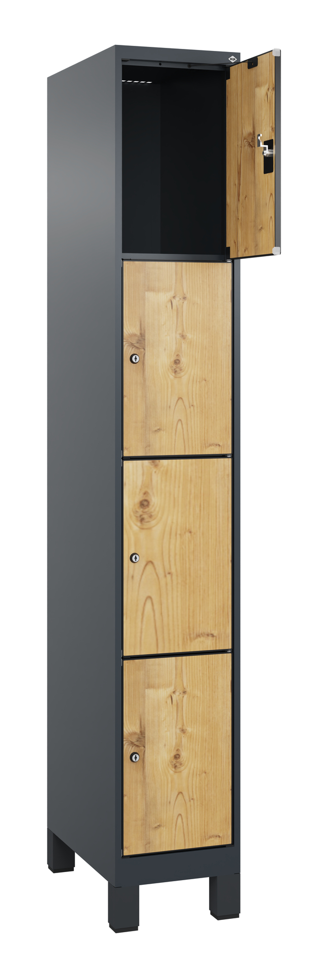 C+P Schlie�fachschrank Evolo PLUS, F��e, 4 F�cher, 1950x300x500mm