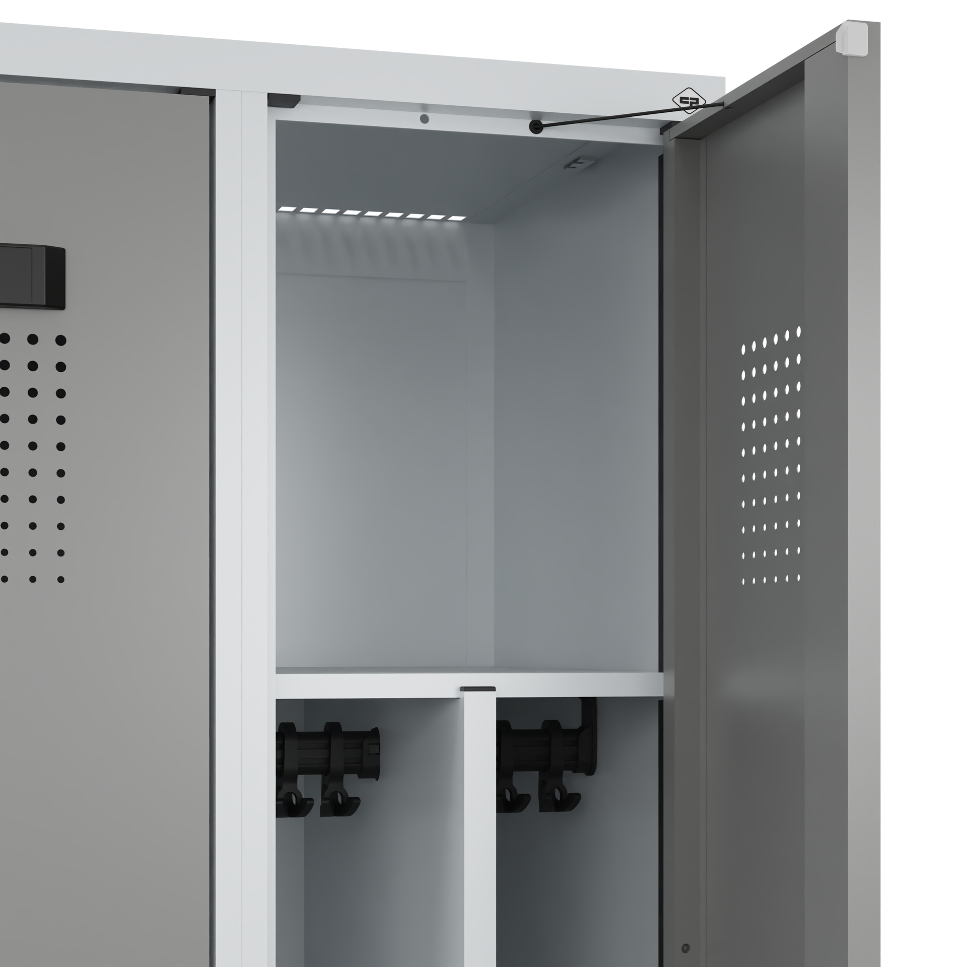 C+P Spind Evolo PLUS, Bank, 2 Abteile, 2120x600x815mm