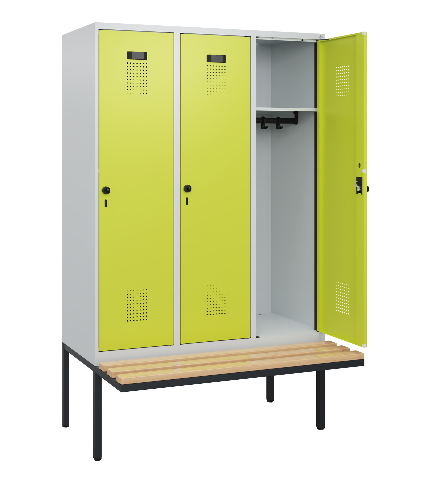 C+P Spind Evolo PLUS, Bank, 3 Abteile, 1950x1200x8