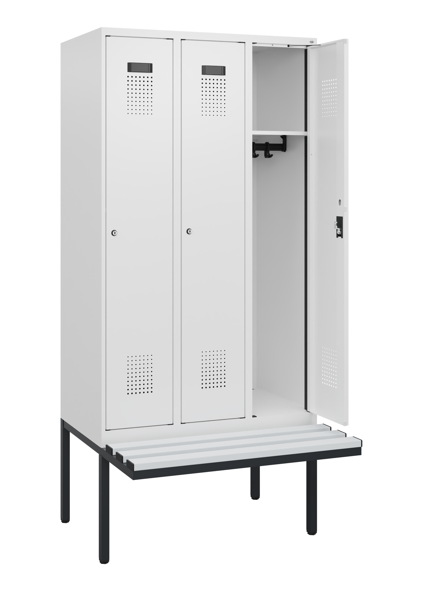 C+P Spind Evolo PLUS, Bank, 3 Abteile, 1950x900x81
