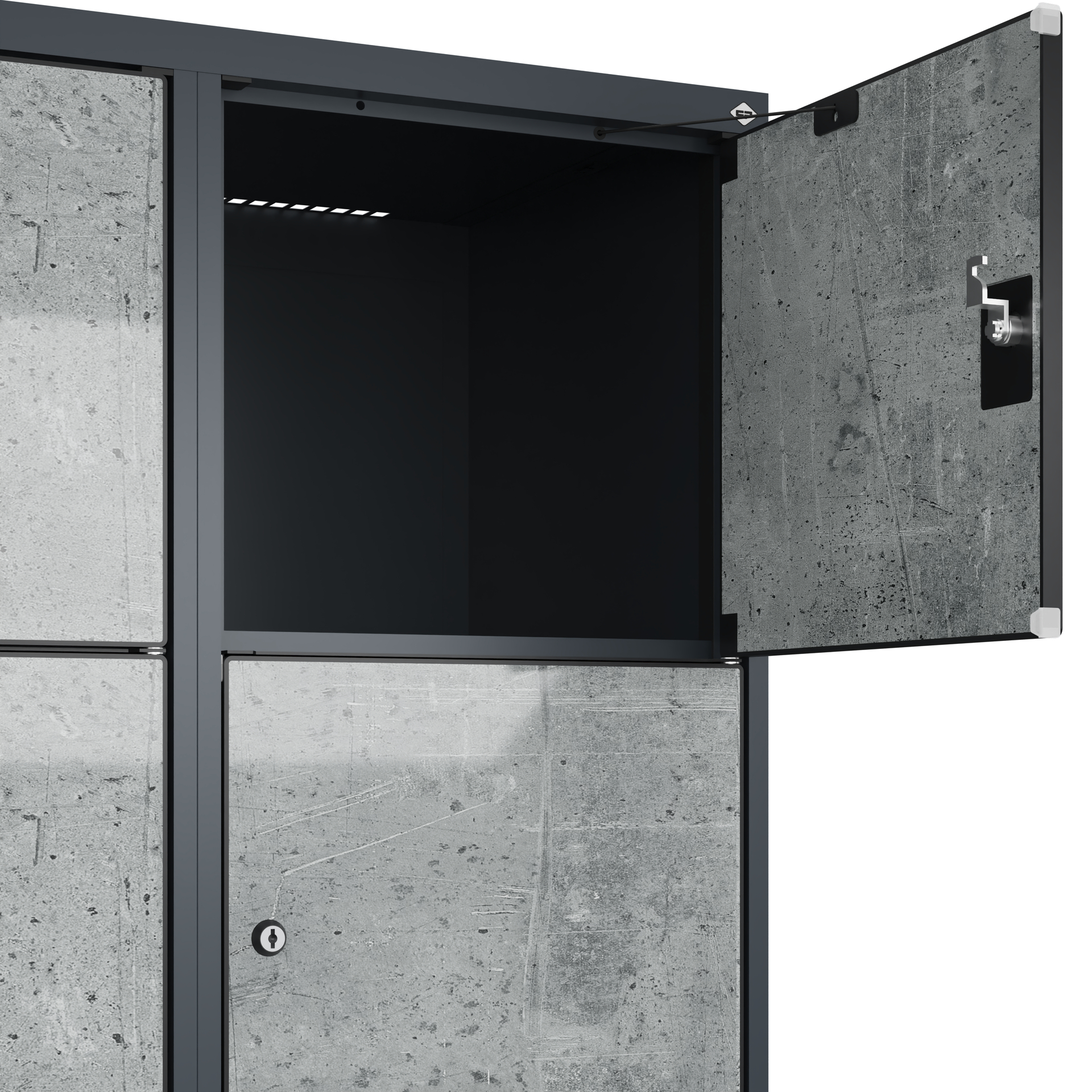 C+P Schlie�fachschrank Evolo PLUS, 10 F�cher, 1850x800x500mm