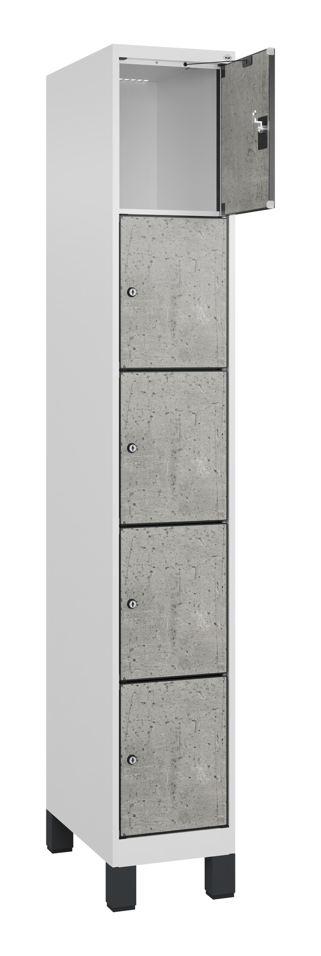 C+P Schlie�fachschrank Evolo PLUS, F��e, 5 F�cher, 1950x300x500mm