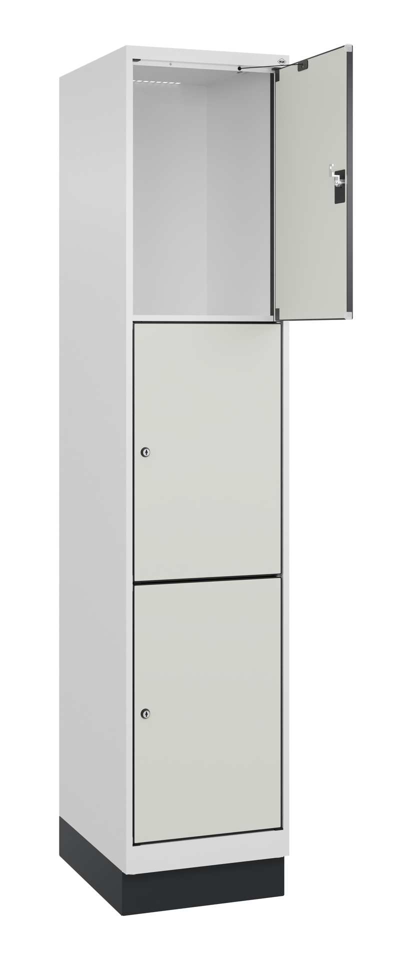 C+P Schlie�fachschrank Evolo PLUS, Sockel, 3 F�cher, 1950x400x500mm