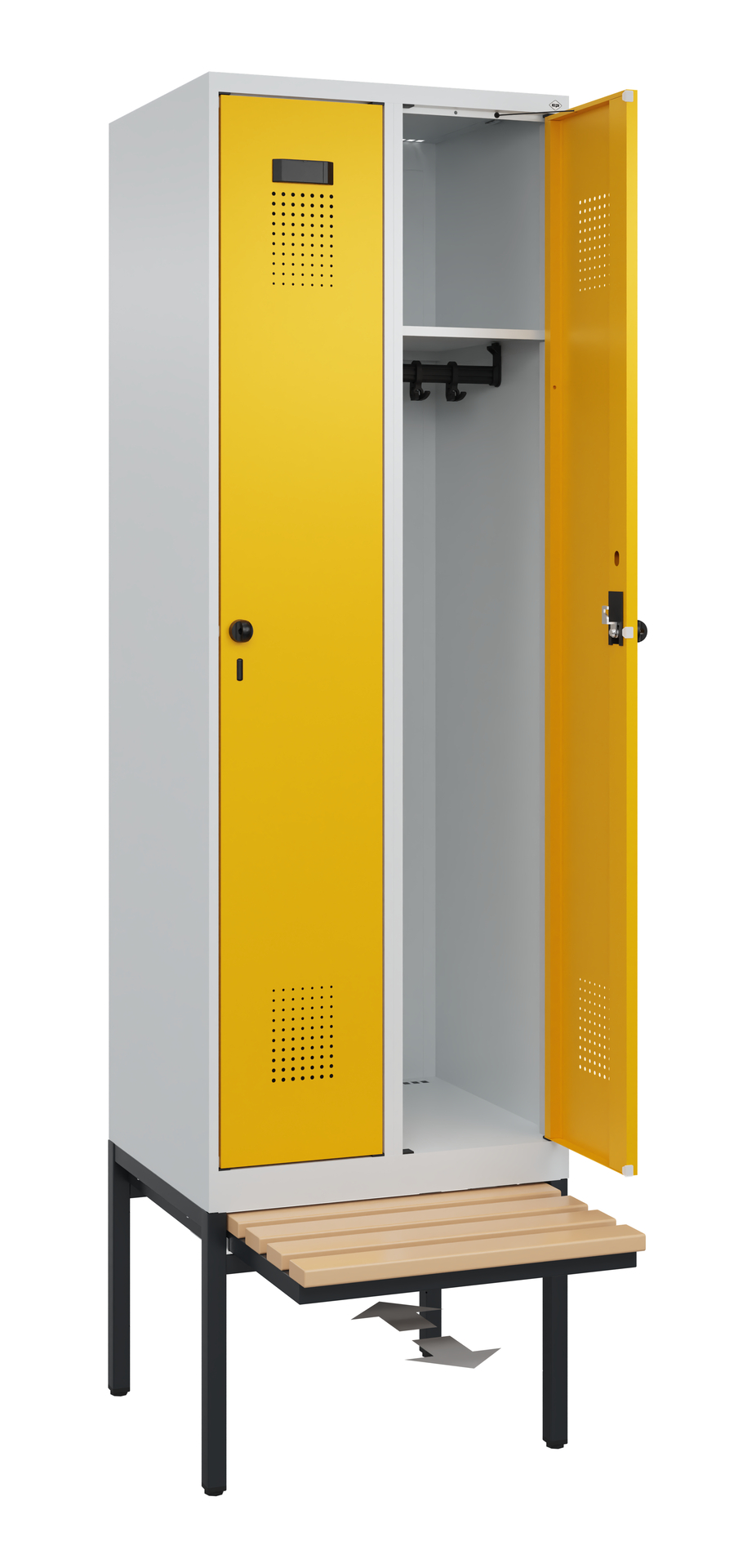 C+P Spind Evolo PLUS, Bank, 2 Abteil, 2120x600x815mm