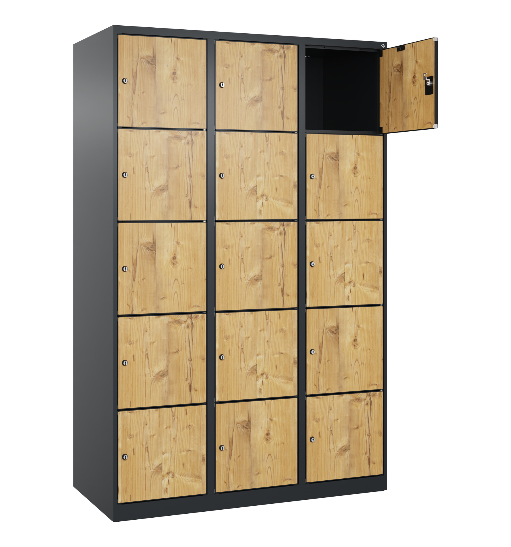 C+P Schlie�fachschrank Evolo PLUS, 15 F�cher, 1850x1200x500mm