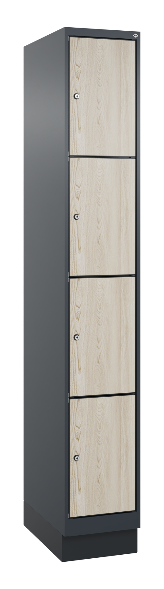 C+P Schlie�fachschrank Evolo PLUS, Sockel, 4 F�cher, 1950x300x500mm