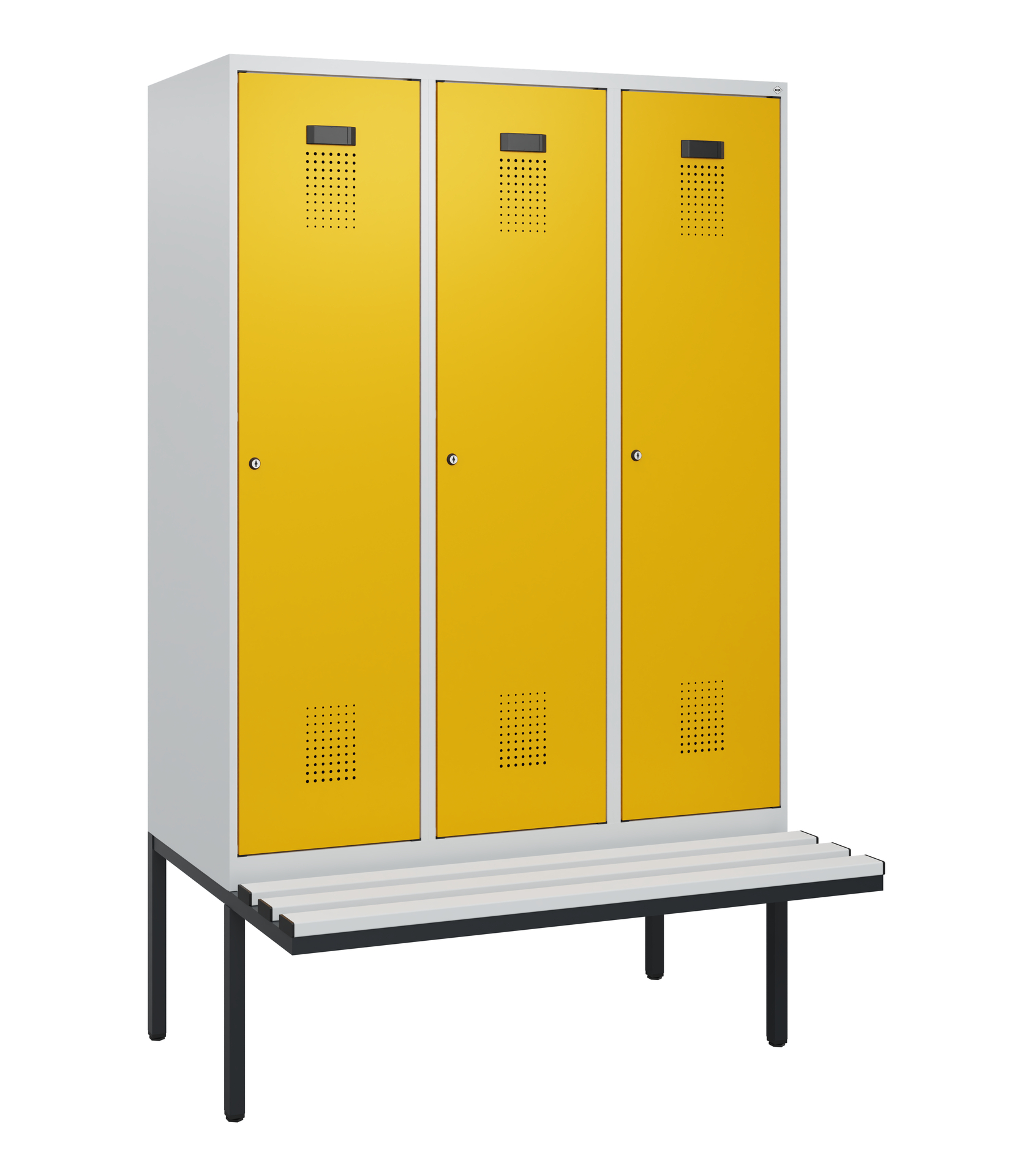 C+P Spind Evolo PLUS, Bank, 3 Abteile, 1950x1200x8
