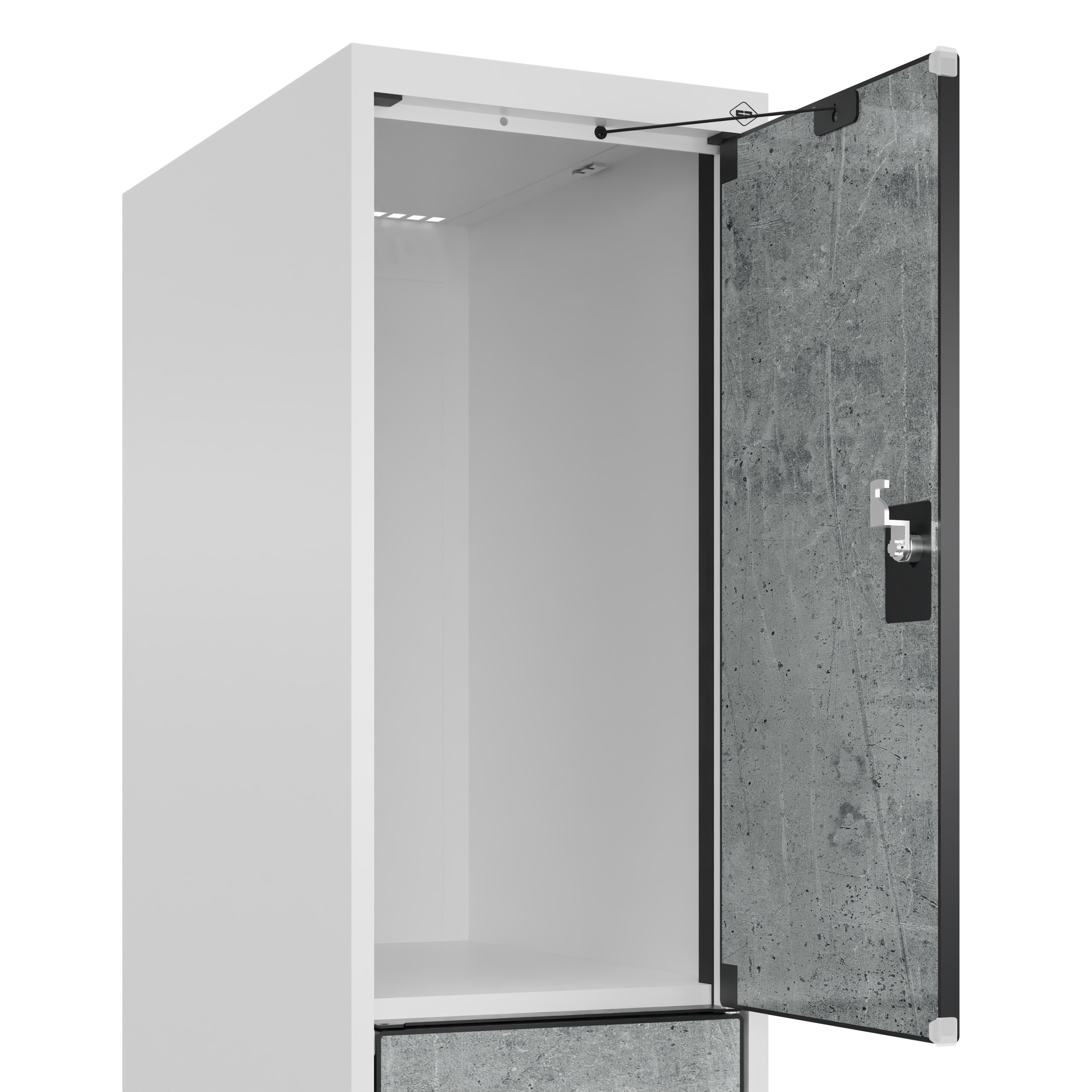 C+P Schlie�fachschrank Evolo PLUS, Sockel, 3 F�cher, 1950x300x500mm