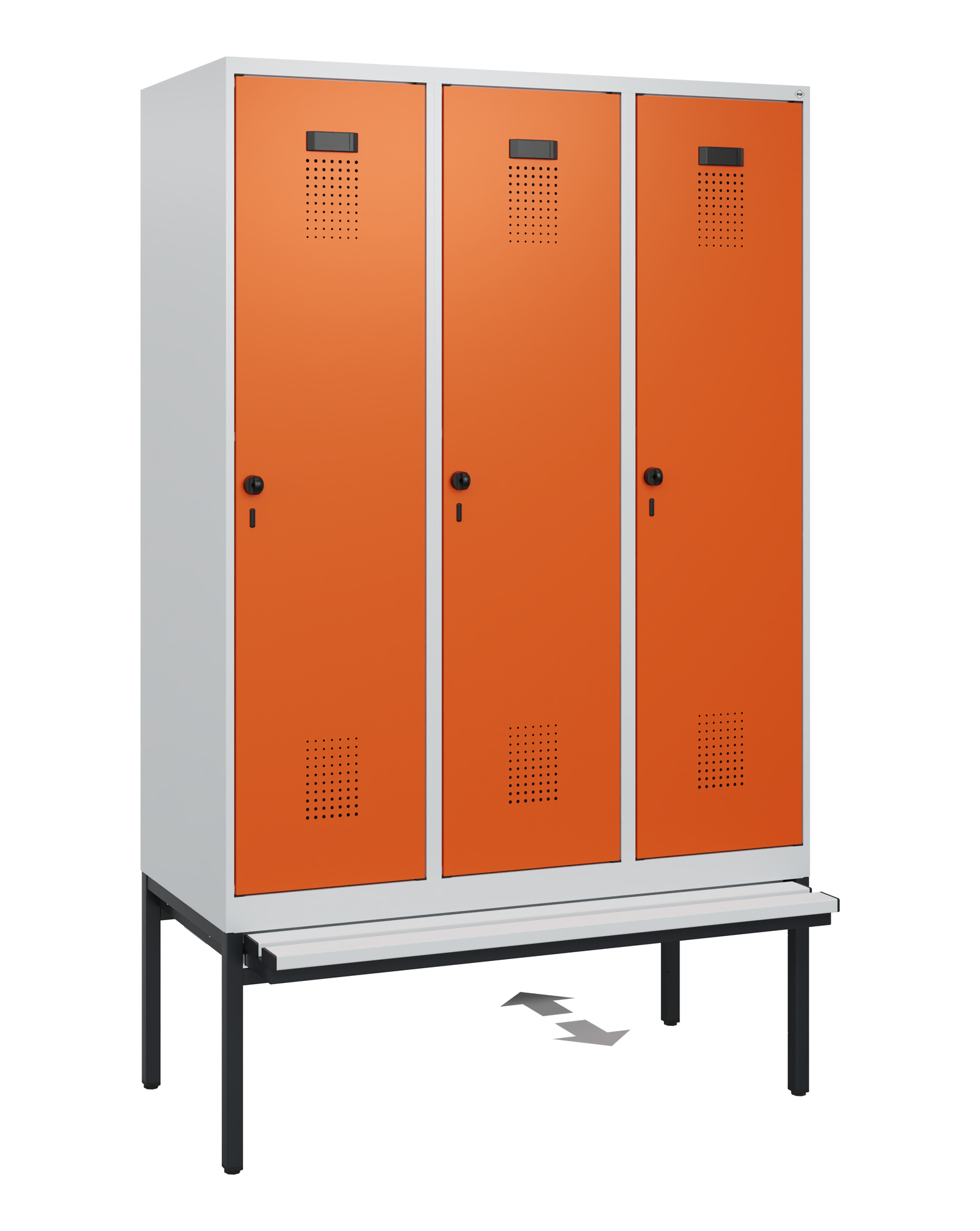 C+P Spind Evolo PLUS, Bank, 3 Abteile, 1950x1200x815mm