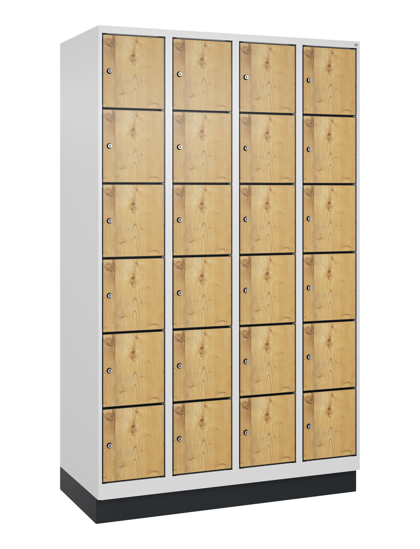 C+P Schlie�fachschrank Evolo PLUS, Sockel, 24 F�cher, 1950x1200x500mm