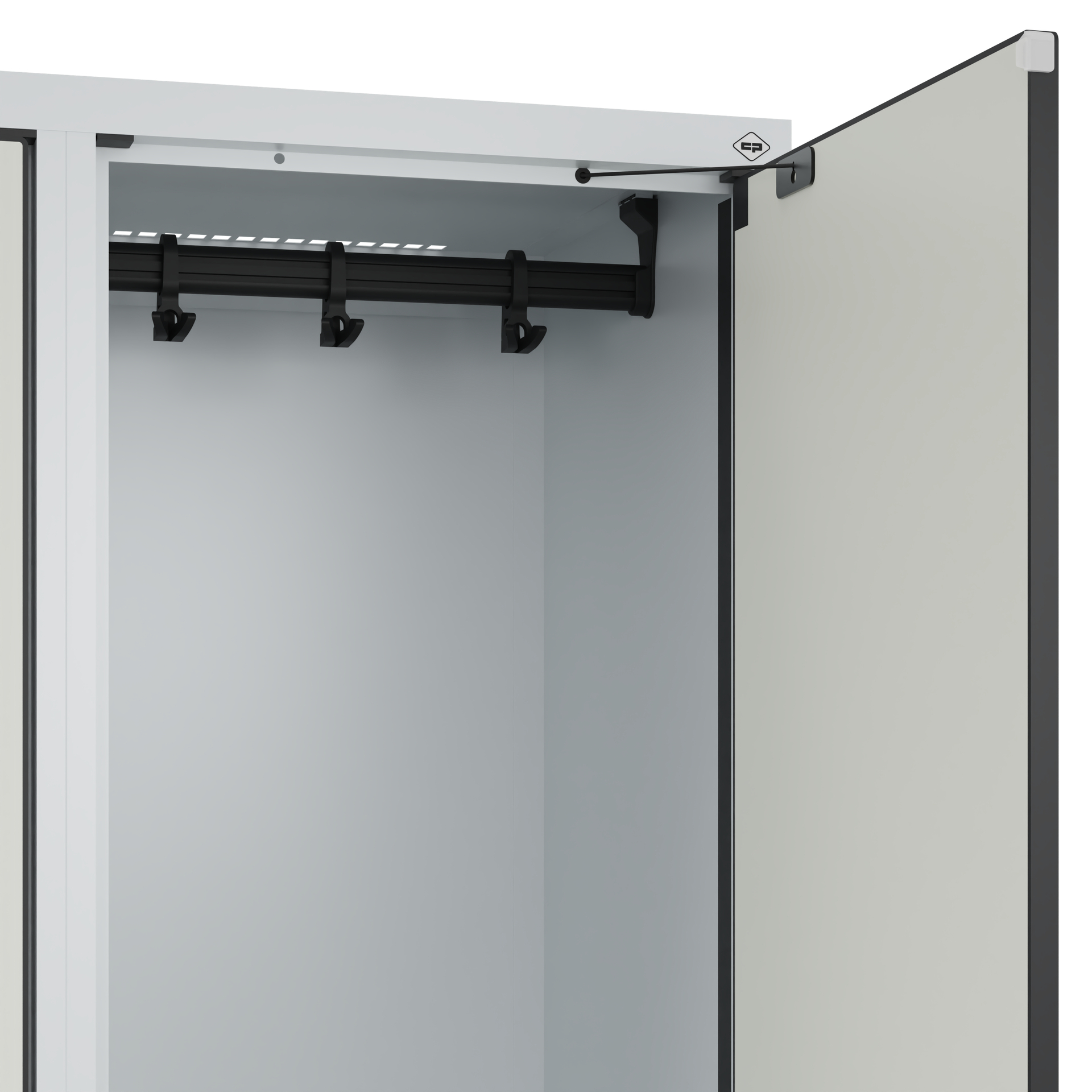 C+P Doppelst�ckiger Spind Evolo PLUS, 2 F�cher, 1950x400x815mm