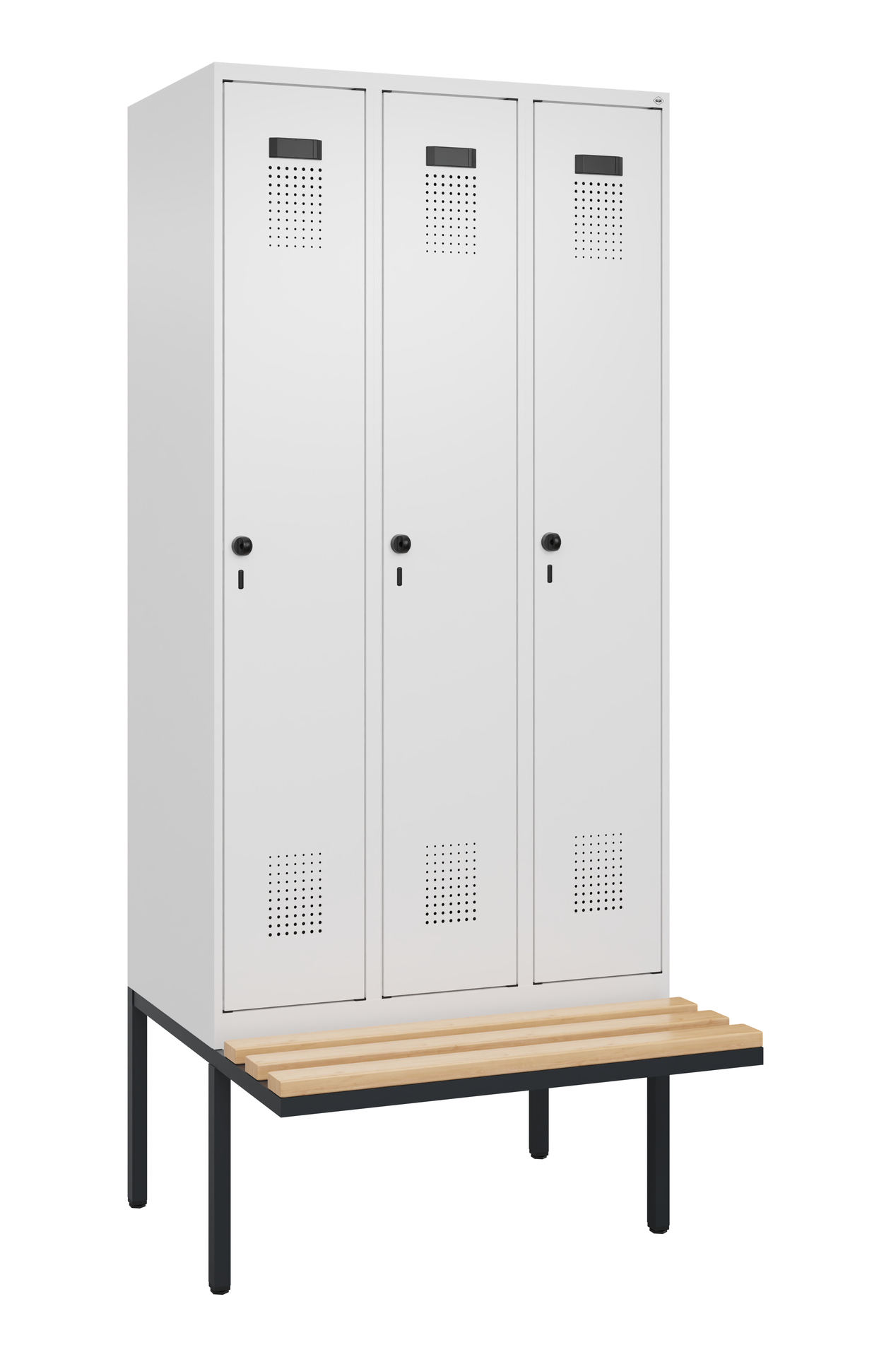 C+P Spind Evolo PLUS, Bank, 3 Abteile, 2120x900x81