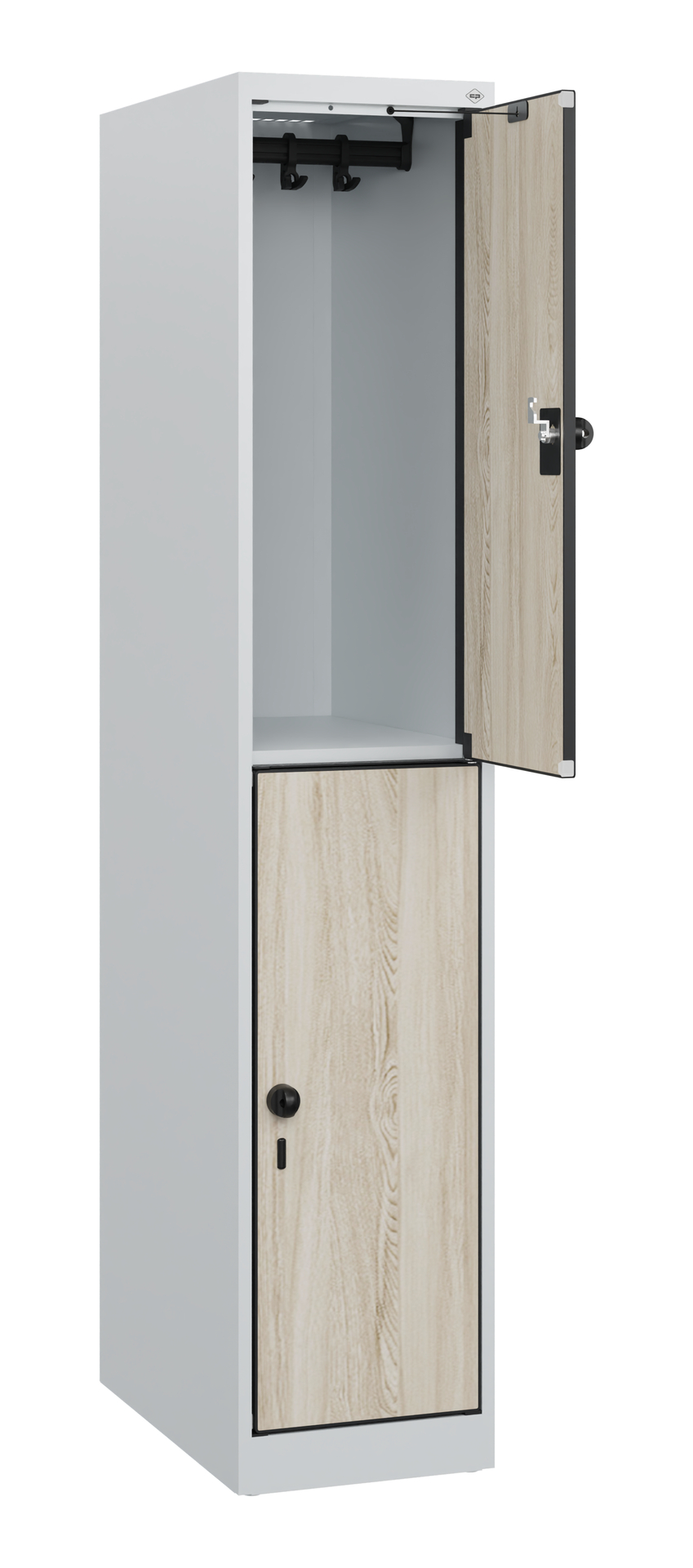 C+P Doppelst�ckiger Schulspind Evolo PLUS, 2 F�cher, 1530x300x500mm