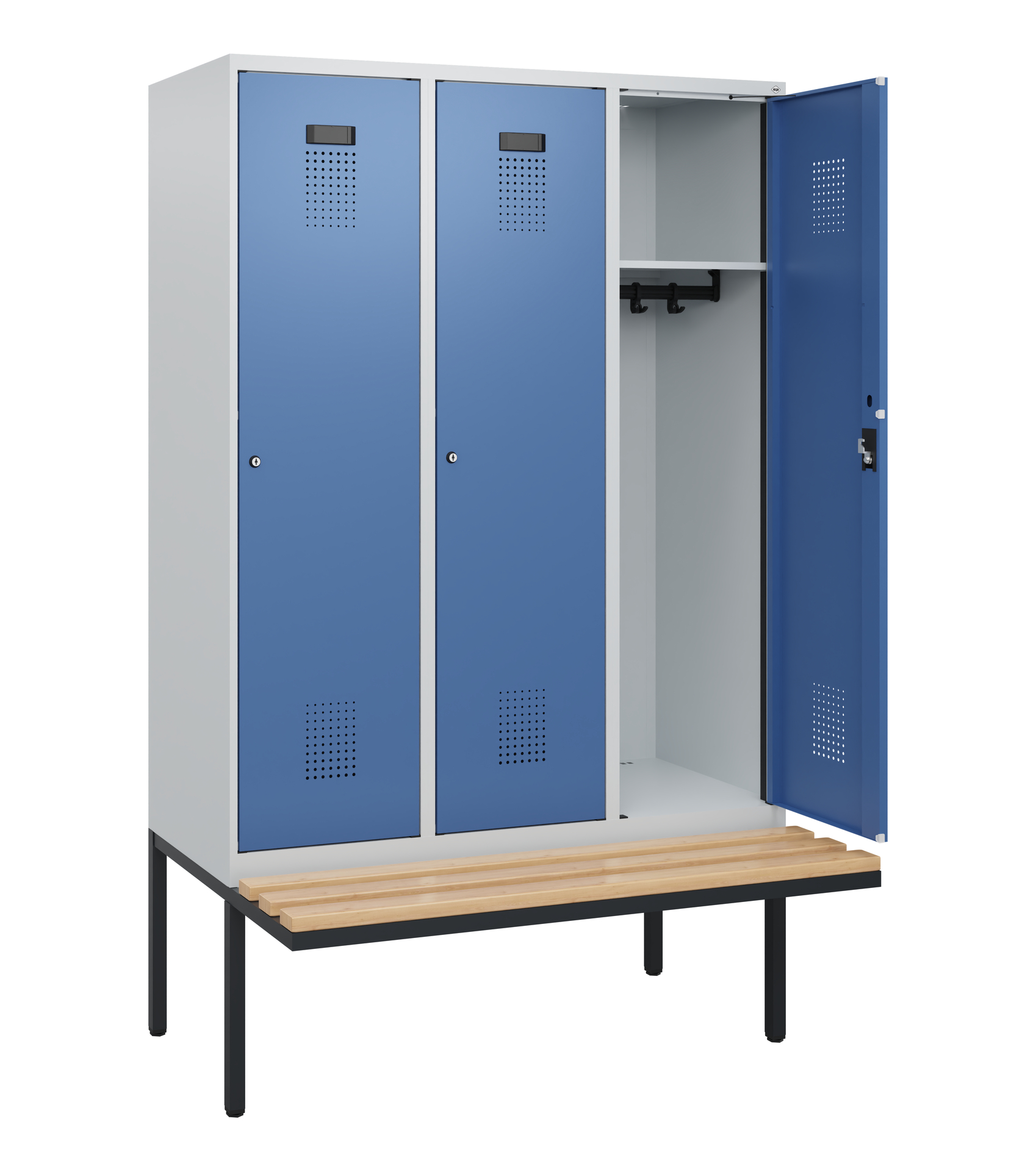 C+P Spind Evolo PLUS, Bank, 3 Abteile, 1950x1200x8