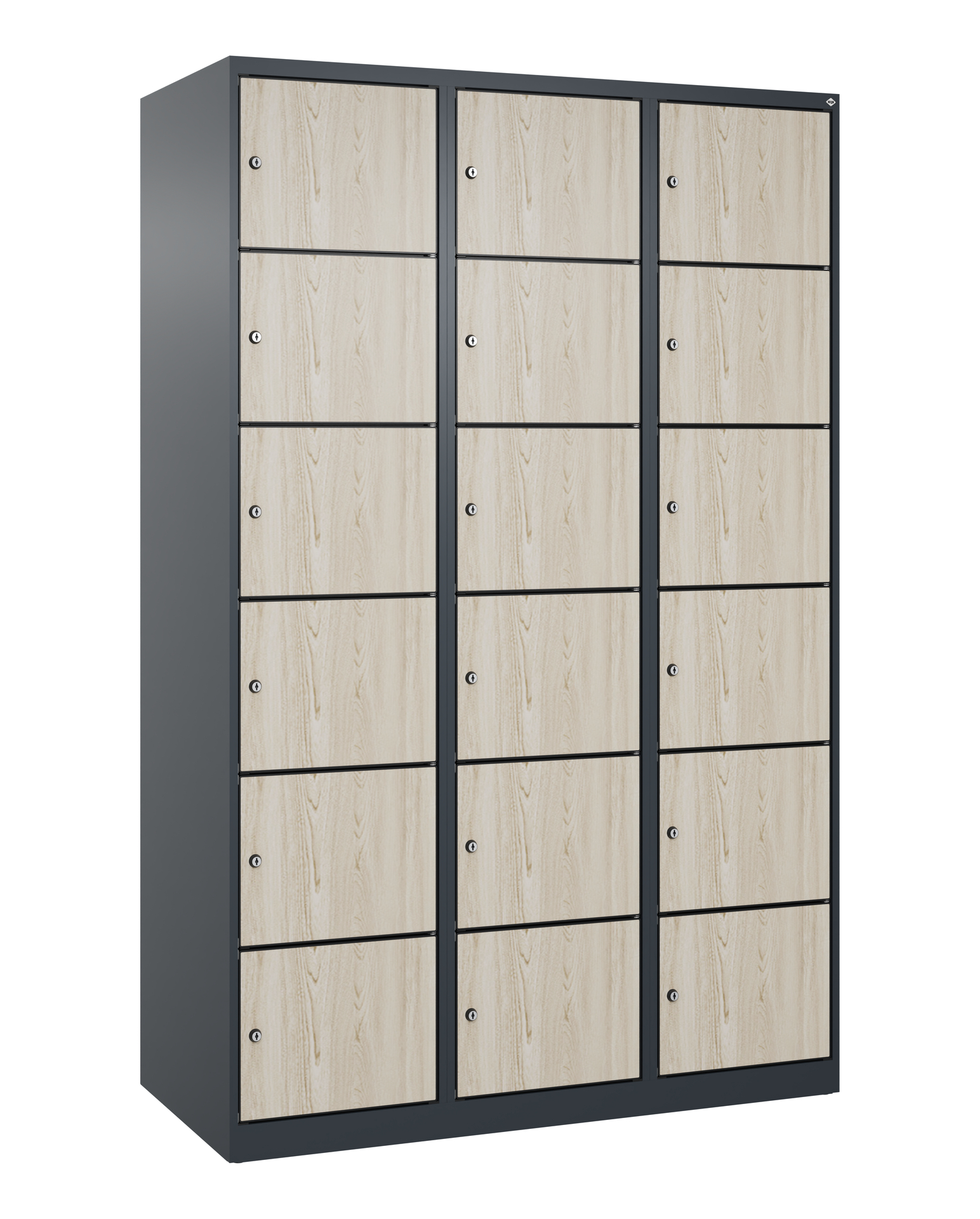 C+P Schlie�fachschrank Evolo PLUS, 18 F�cher, 1850x1200x500mm