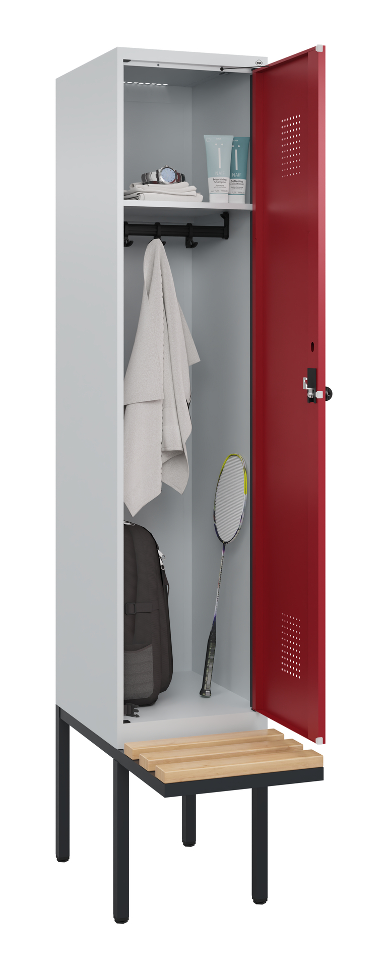 C+P Spind Evolo PLUS, Bank, 1 Abteile, 2120x400x81