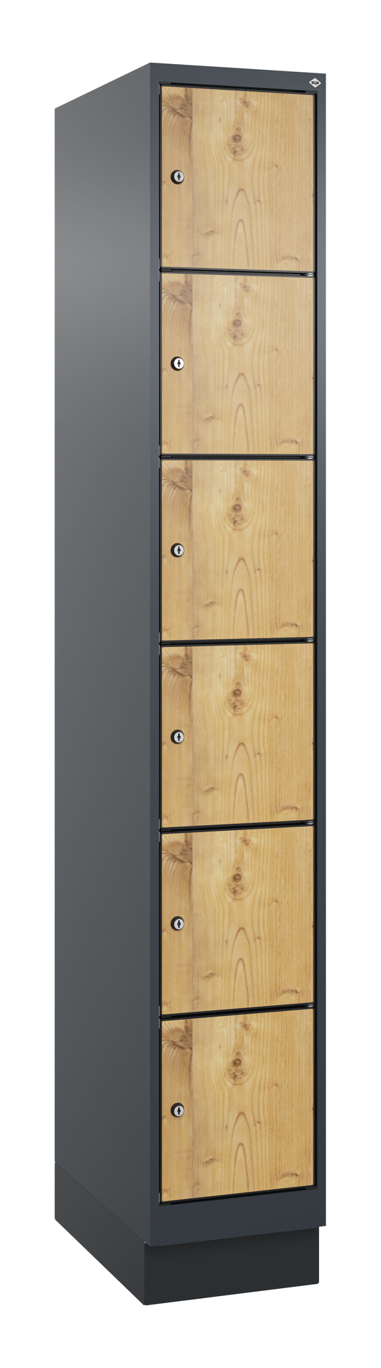 C+P Schlie�fachschrank Evolo PLUS, Sockel, 6 F�cher, 1950x300x500mm