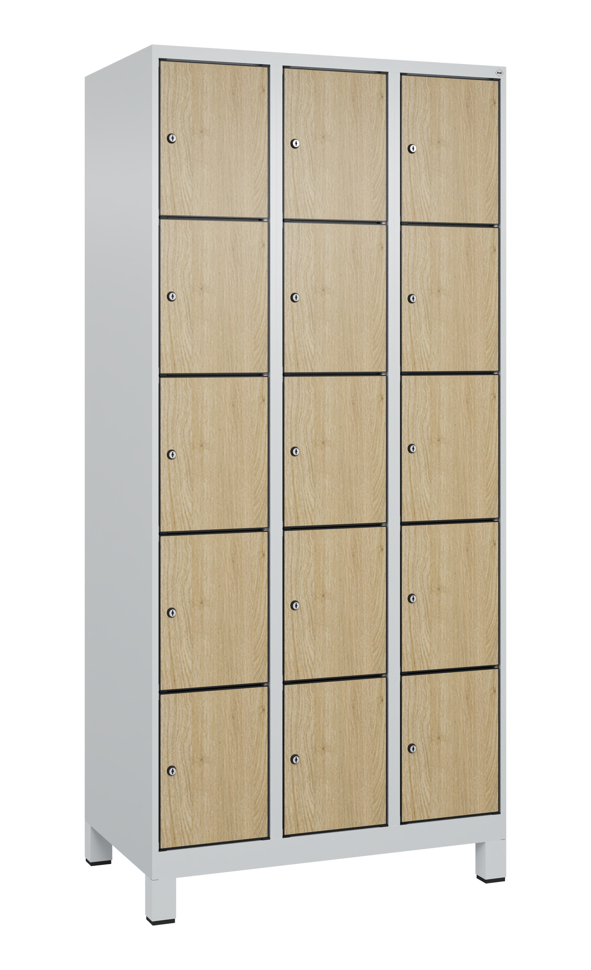 C+P Schlie�fachschrank Evolo PLUS, F��e, 15 F�cher, 1950x900x500mm