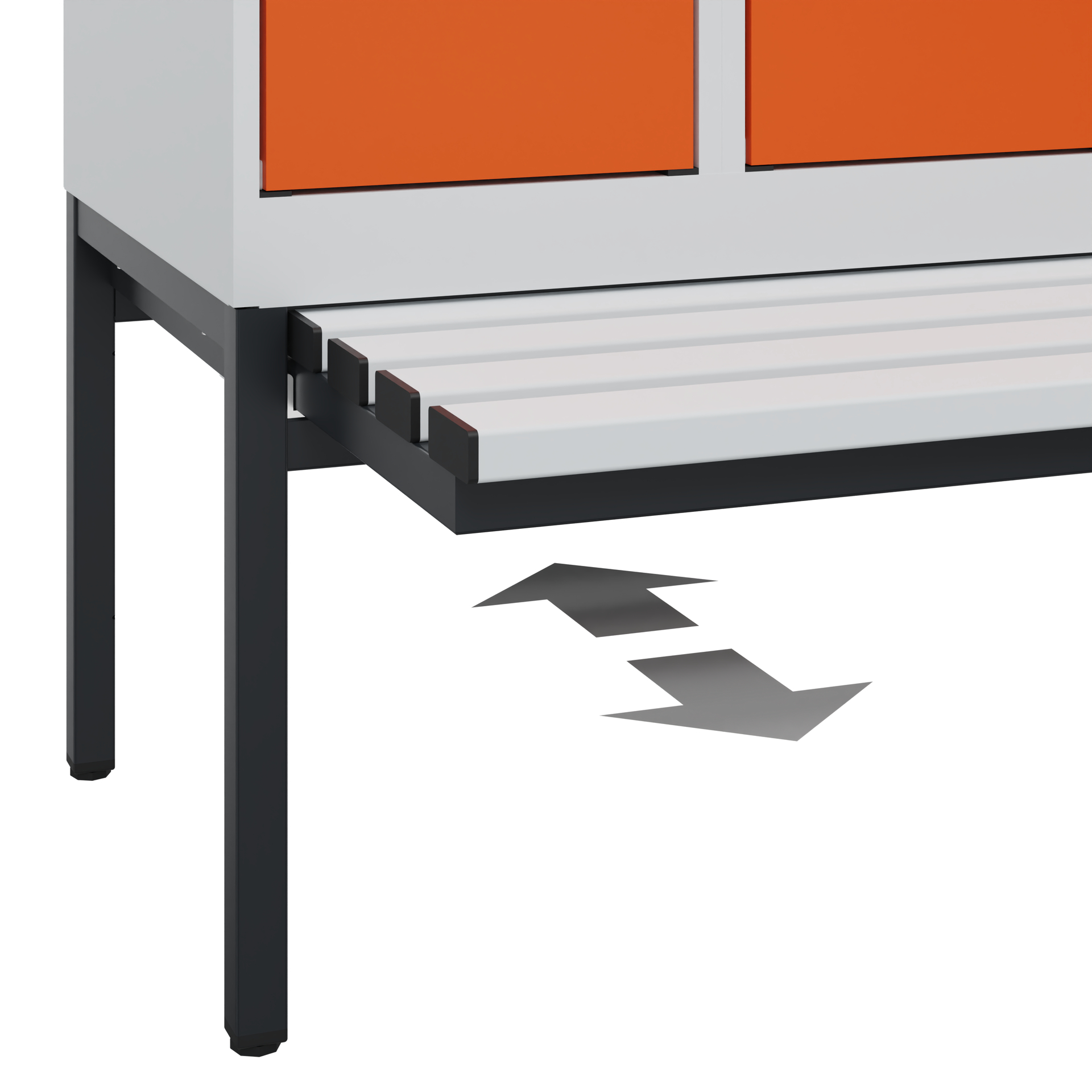 C+P Spind Evolo PLUS, Bank, 2 Abteile, 1950x600x815mm